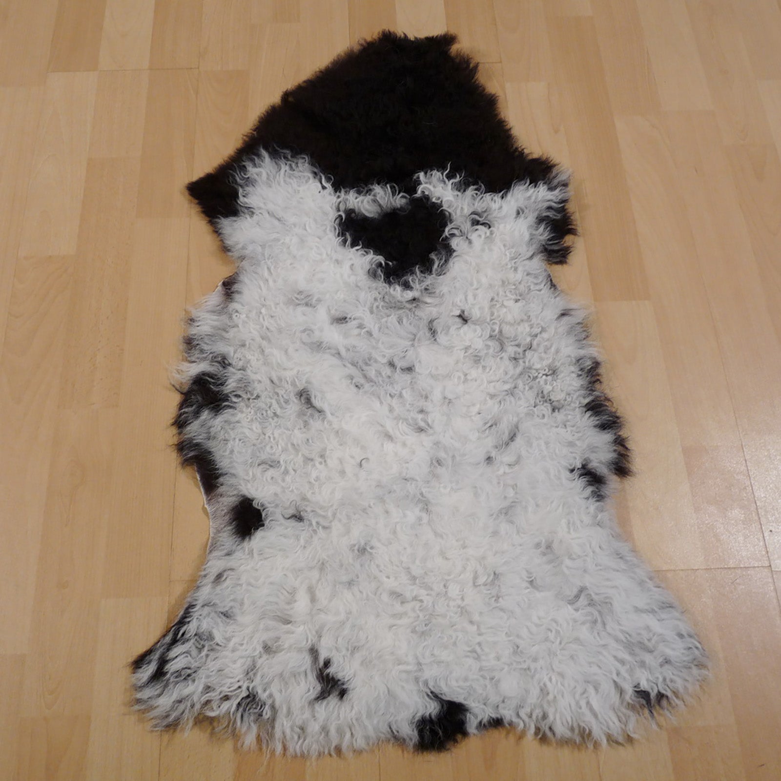 Gotlandfell weiss - schwarz 80x50cm #12896