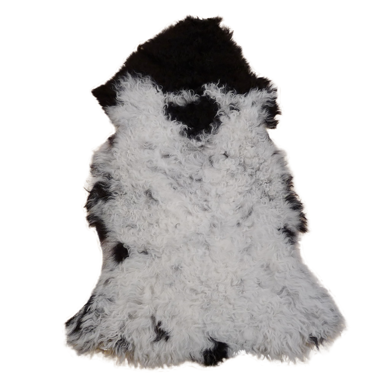Gotlandfell weiss - schwarz 80x50cm #12896