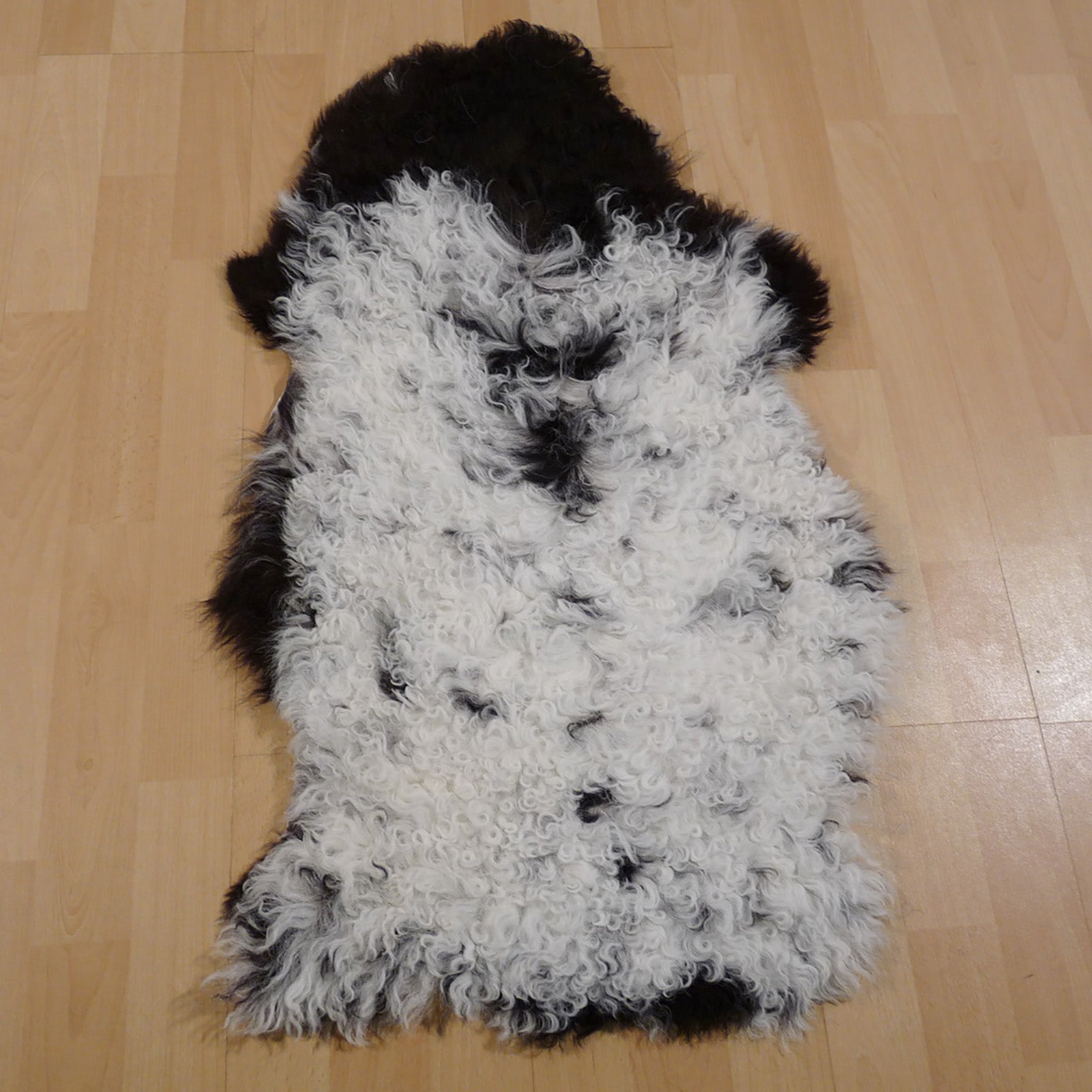 Gotlandfell weiss - schwarz 80x50cm #12898