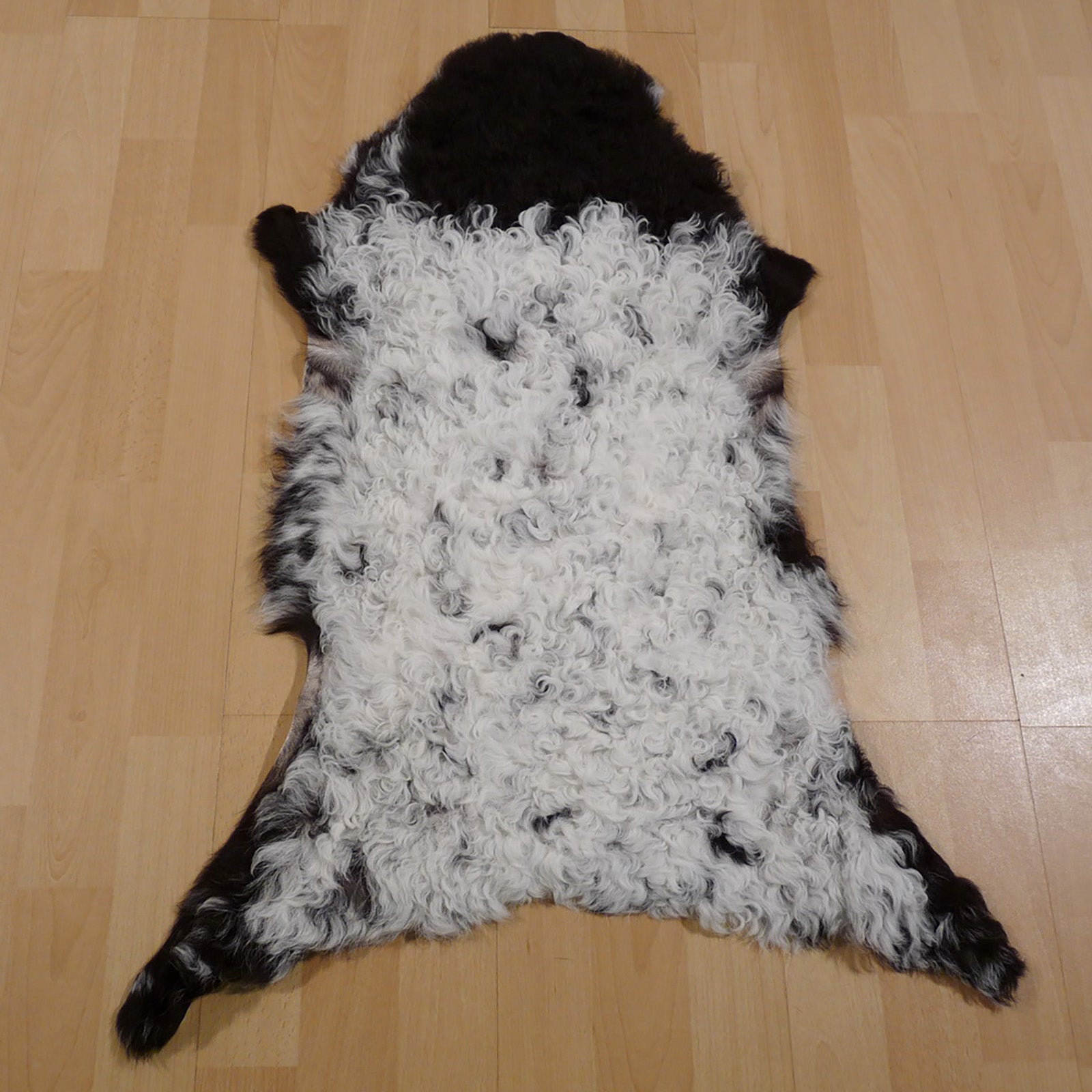 Gotlandfell weiss - schwarz 80x60cm #12899