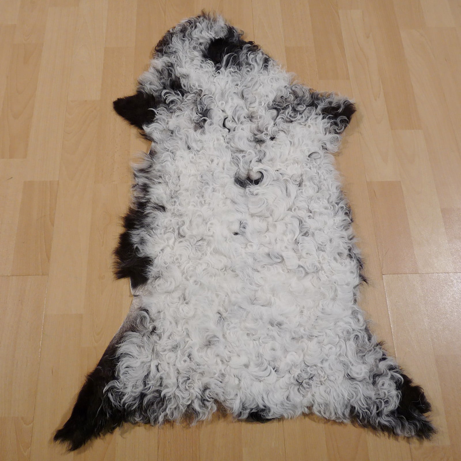 Gotlandfell weiss - schwarz 80x60cm #12901