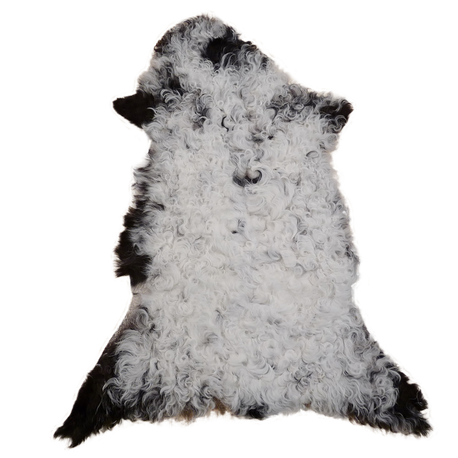 Gotlandfell weiss - schwarz 80x60cm #12901