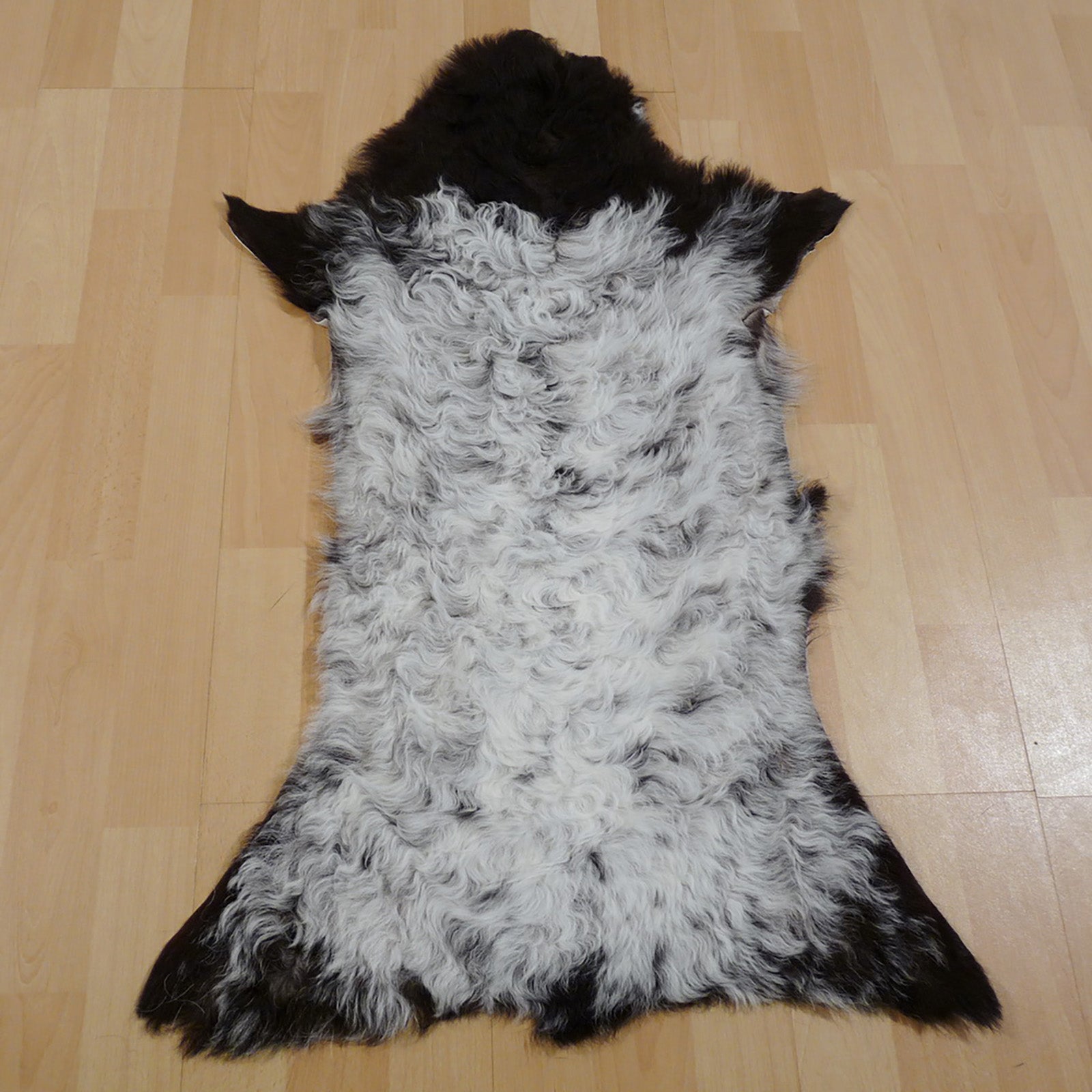 Gotlandfell weiss - schwarz 80x55cm #12905