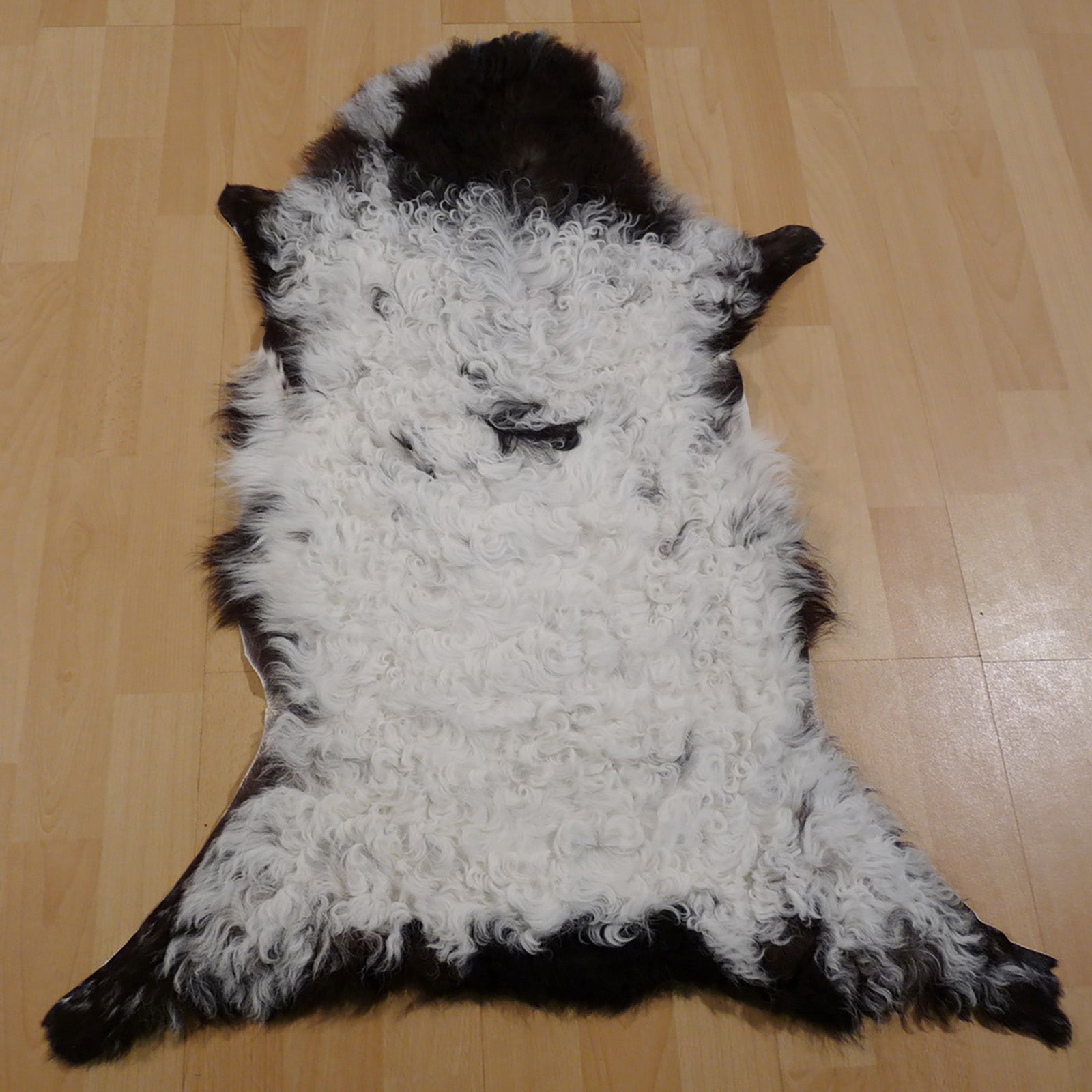Gotlandfell weiss - schwarz 85x65cm #12906