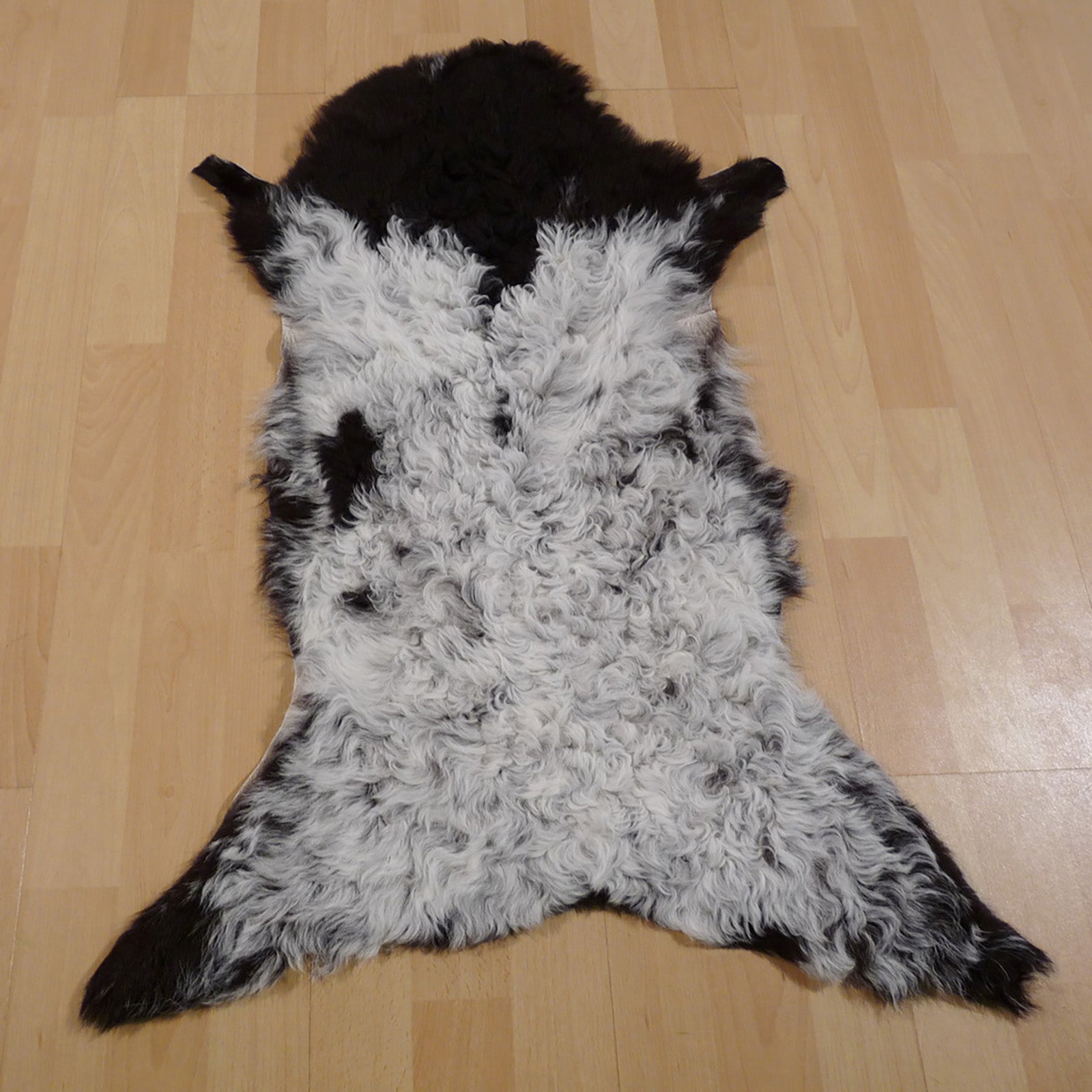 Gotlandfell weiss - schwarz 80x60cm #12909
