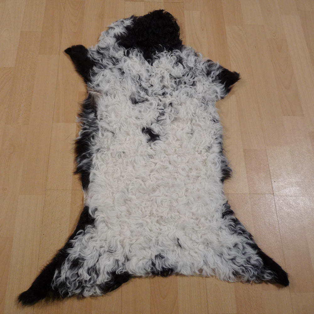 Gotlandfell weiss - schwarz 80x60cm #12912