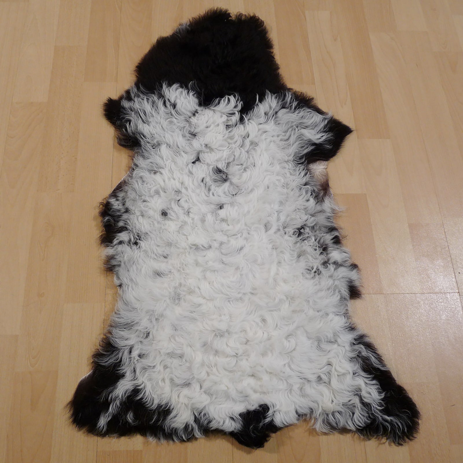 Gotlandfell weiss - schwarz 80x50cm #12914