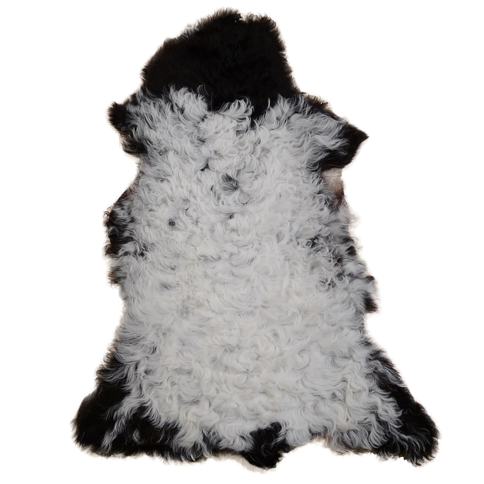 Gotlandfell weiss - schwarz 80x50cm #12914