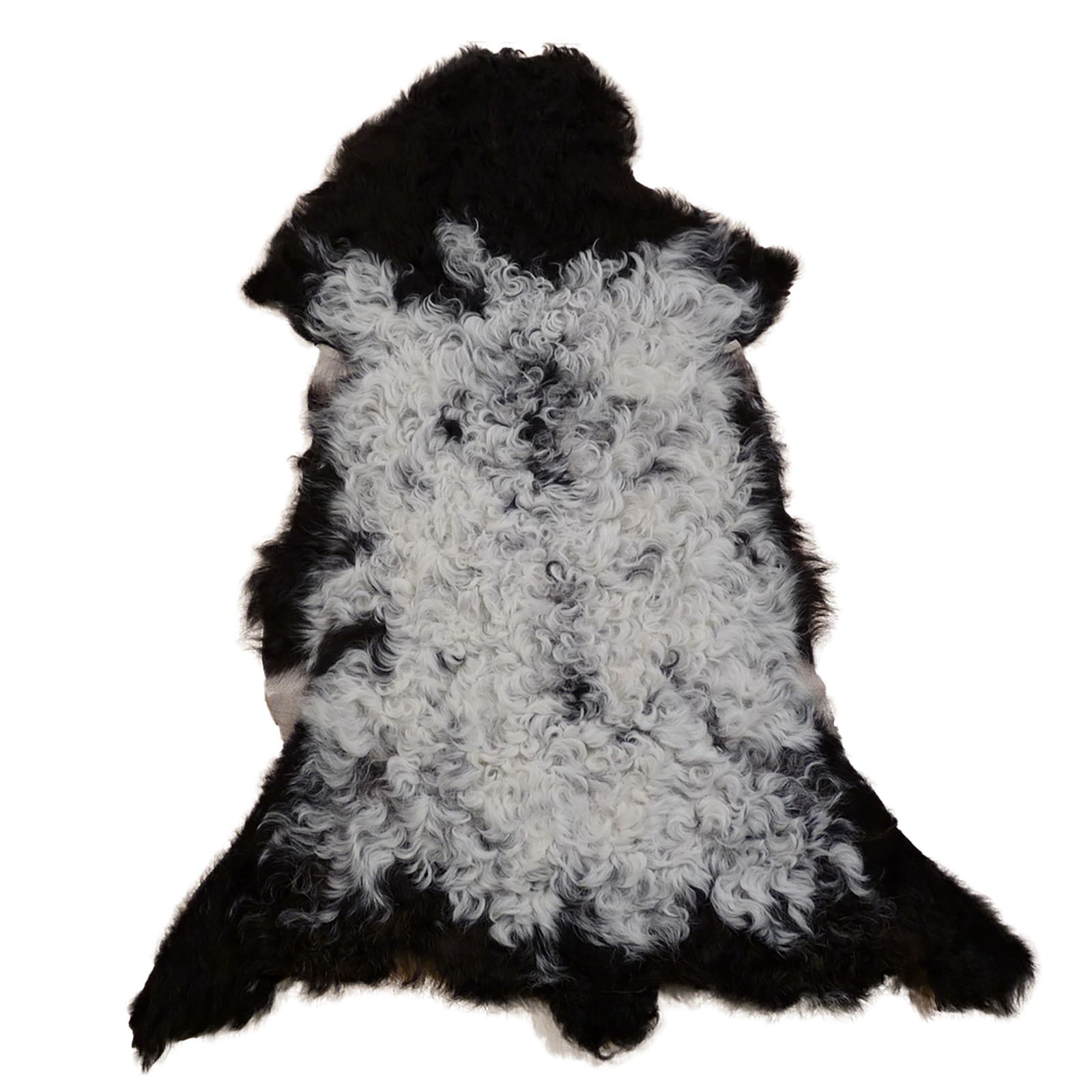 Gotlandfell weiss - schwarz 85x60cm #12917