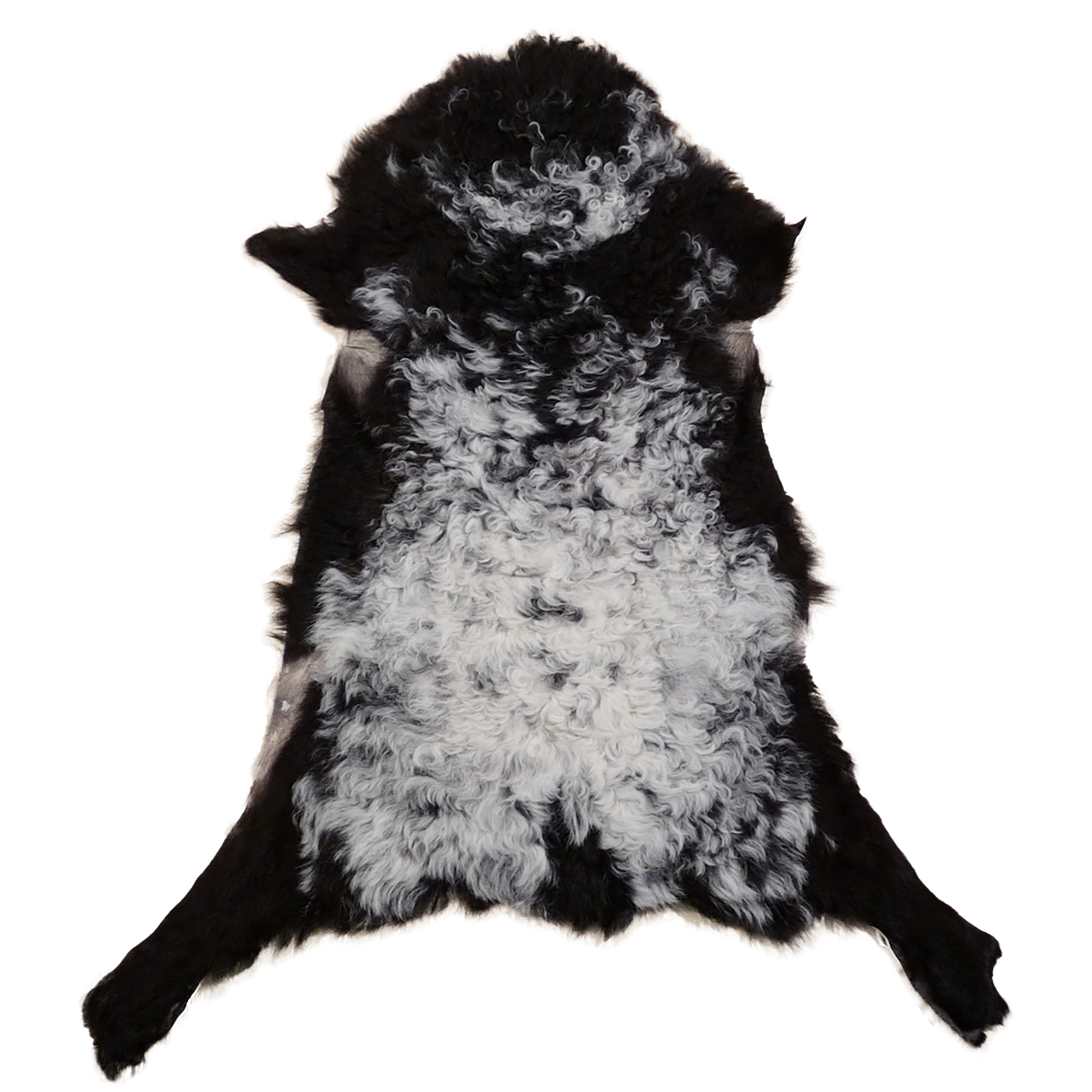 Gotlandfell schwarz - weiss 85x60cm #12919