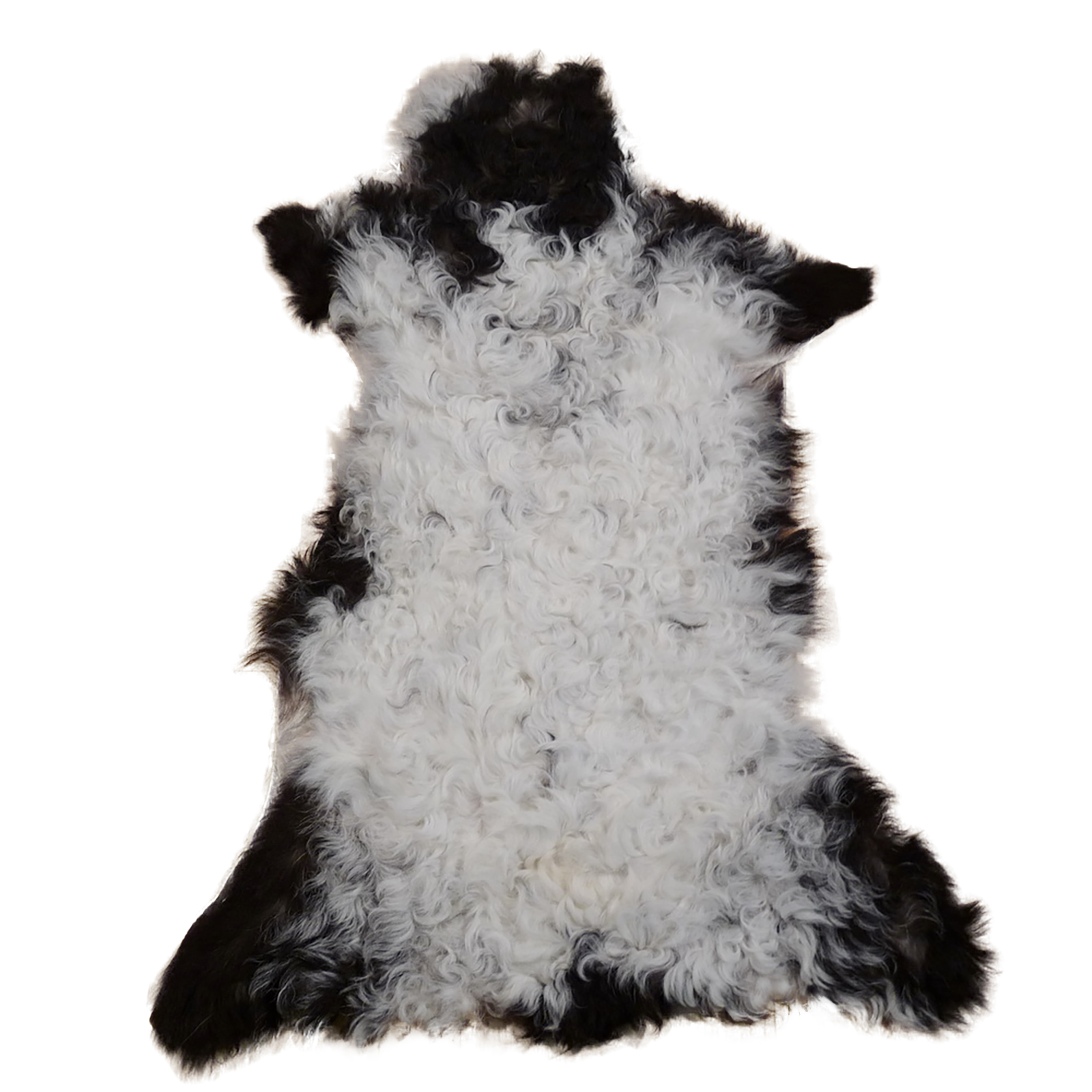 Gotlandfell schwarz - weiss 80x50cm #12926