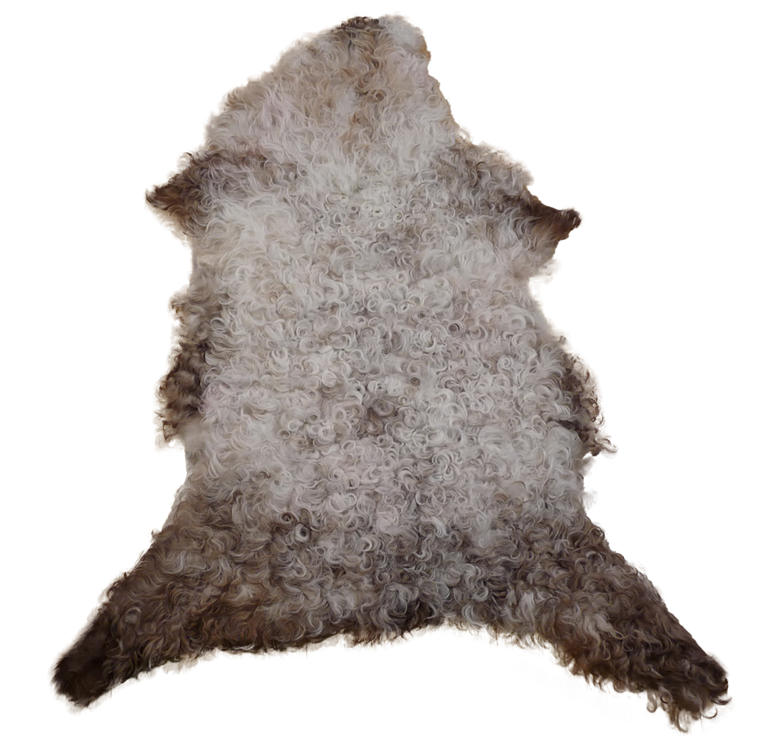 Gotlandfell weiß - grau - braun 90x65cm #12941