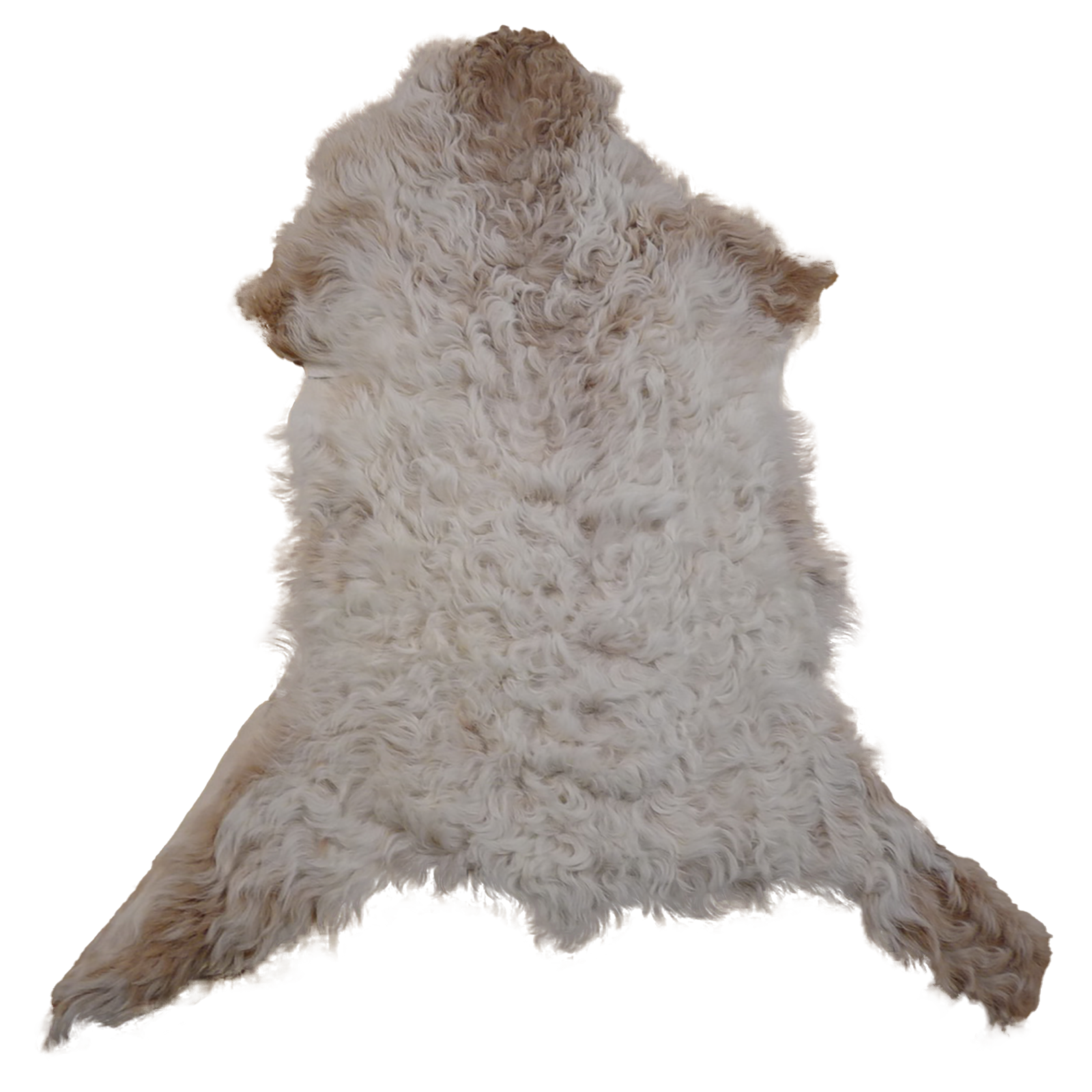 Gotlandfell weiß - braun 80x60cm #12942