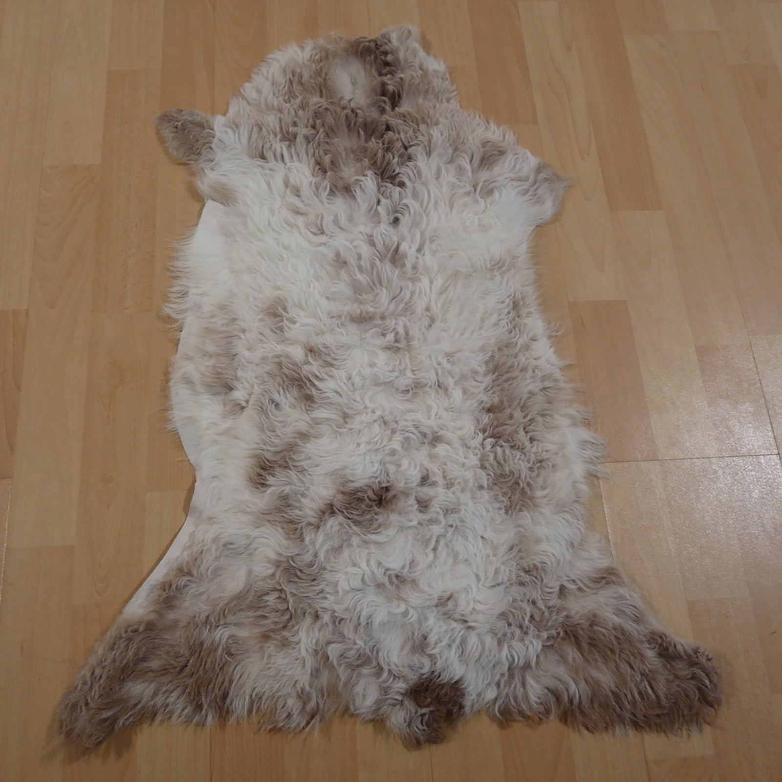 Gotlandfell weiß - braun 80x60cm #12945