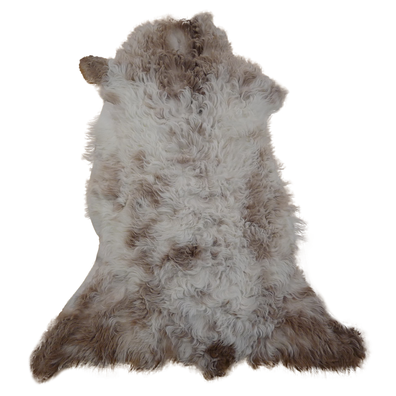 Gotlandfell weiß - braun 80x60cm #12945
