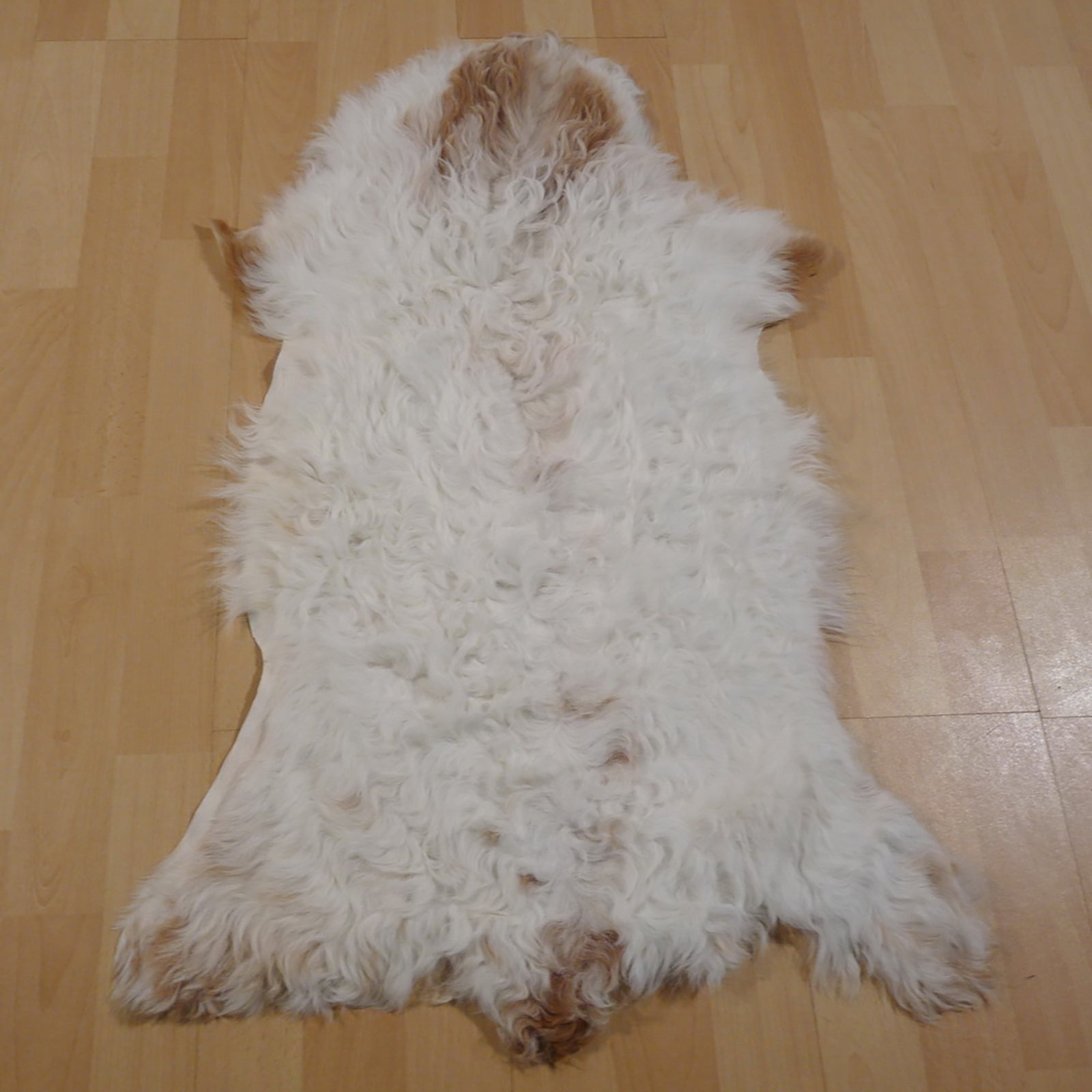 Gotlandfell weiß - braun 80x55cm #12957