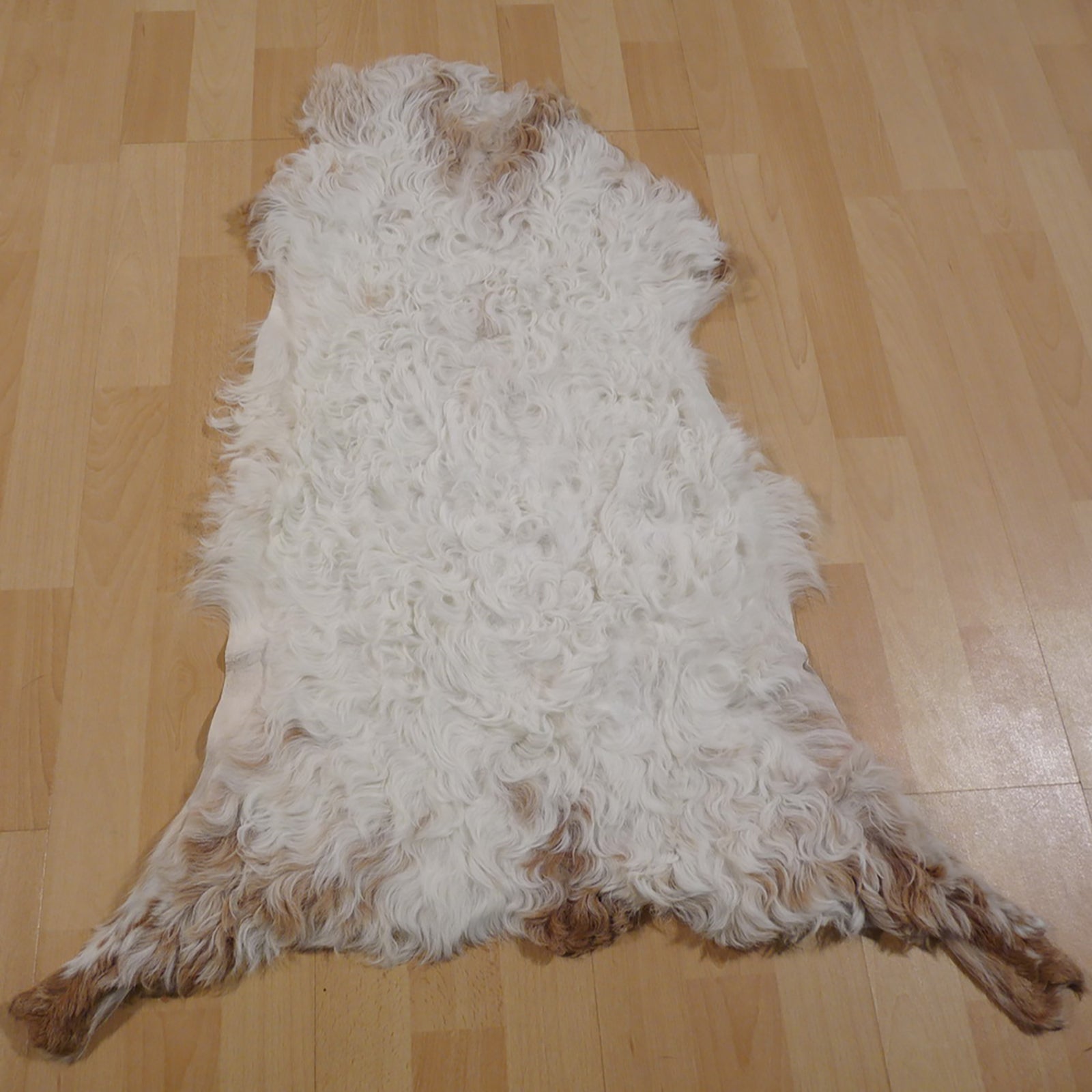Gotlandfell weiß - braun 85x70cm #12959