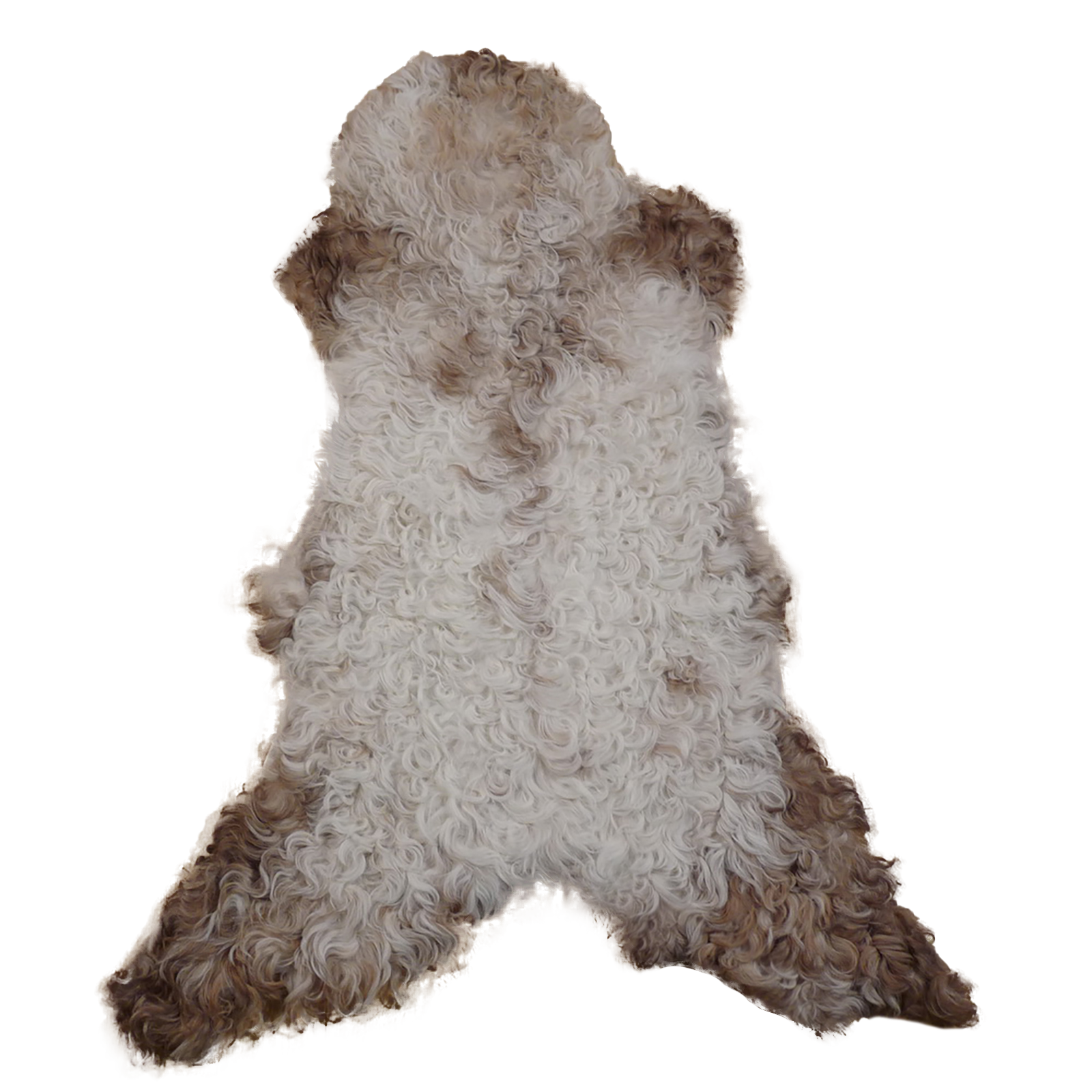 Gotlandfell weiß - grau - braun 80x55cm #12960