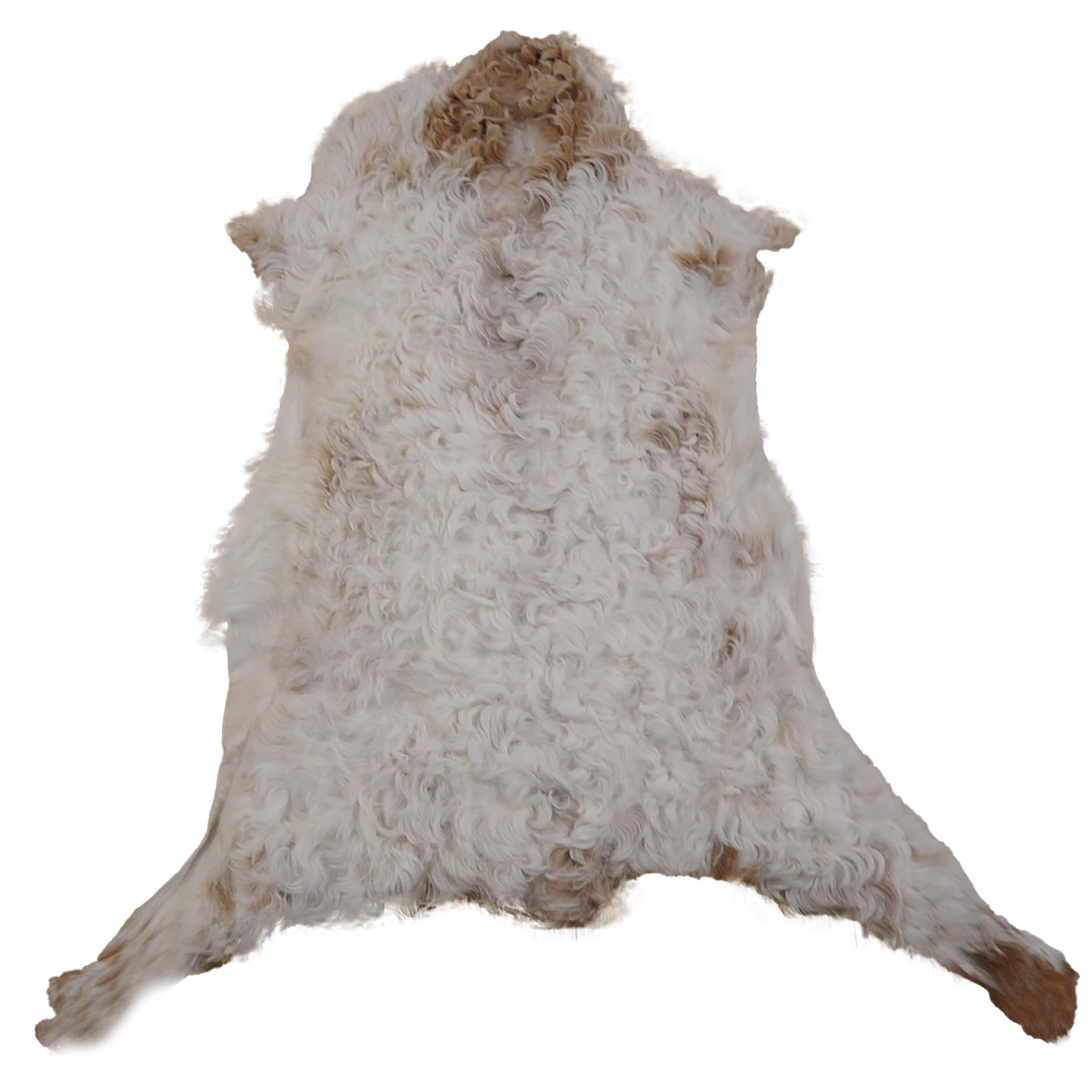 Gotlandfell weiß - braun 80x65cm #12962