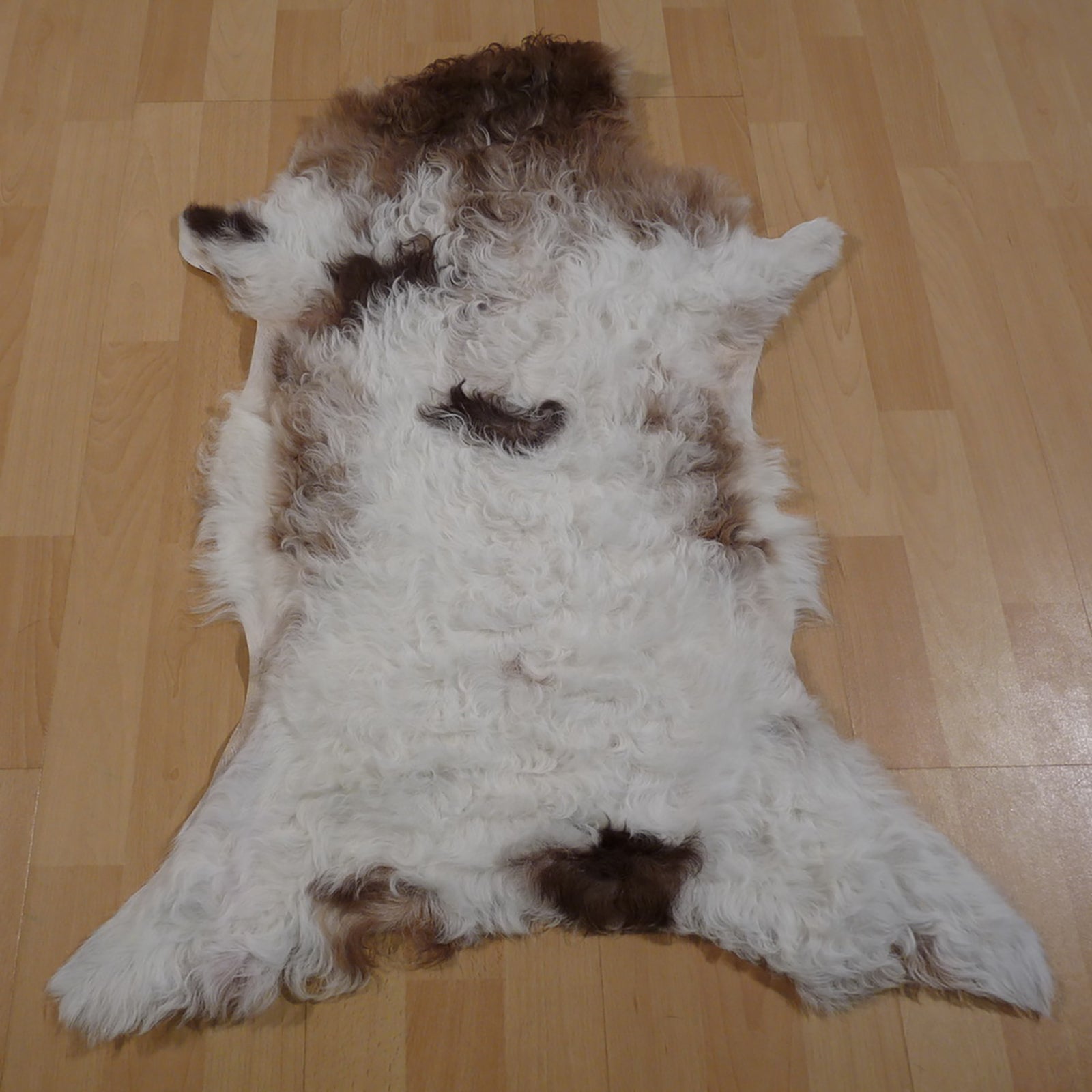 Gotlandfell weiß - braun 85x65cm #12967