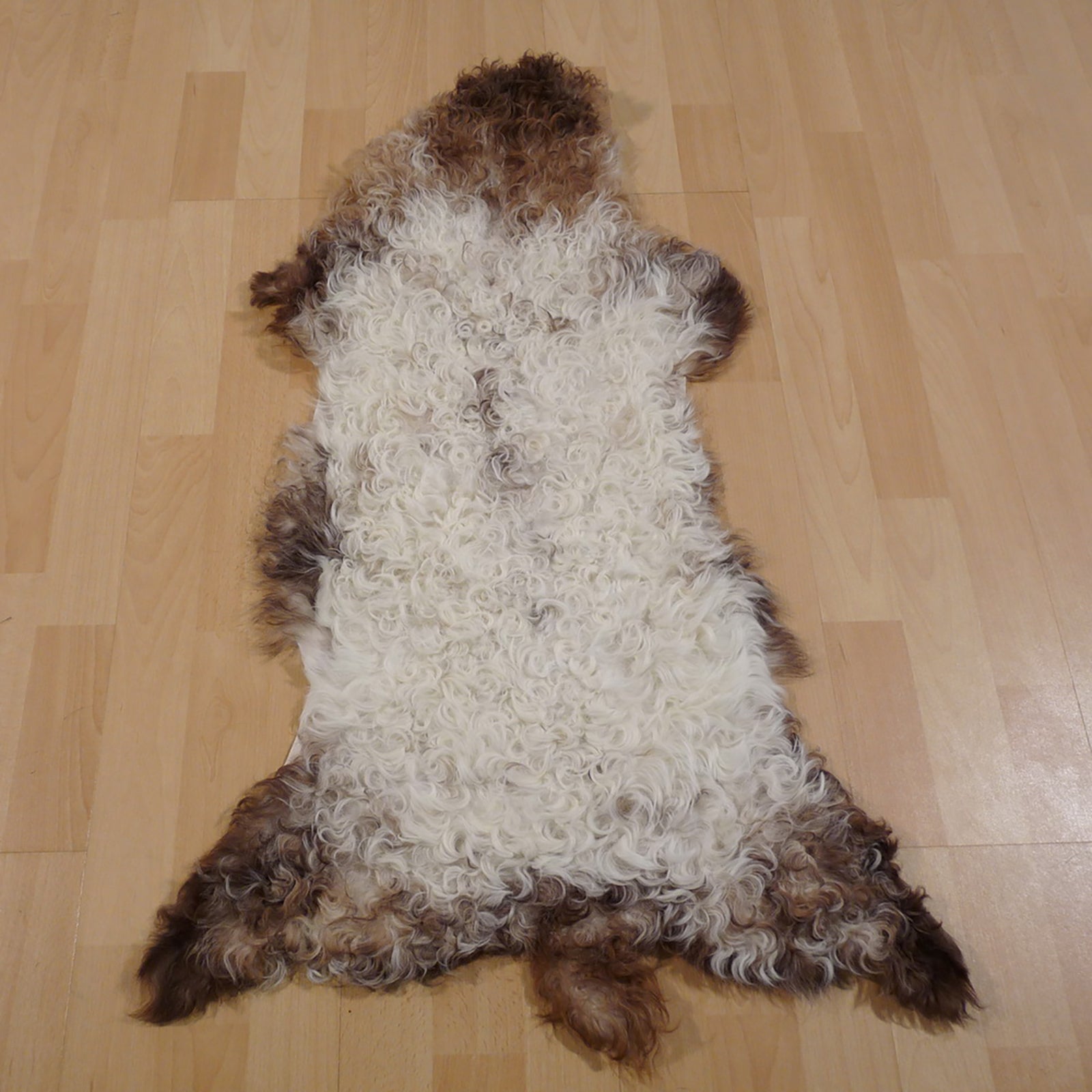 Gotlandfell weiß - braun 90x60cm #12968