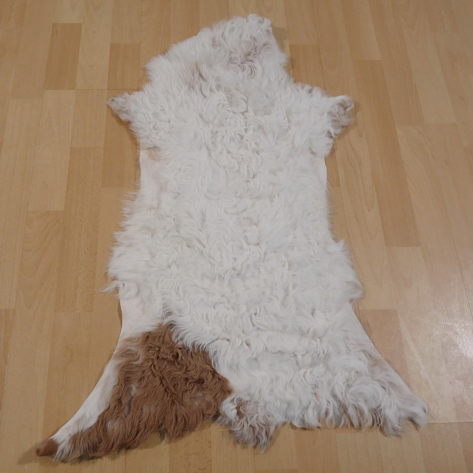 Gotlandfell weiß - braun 80x60cm #12970