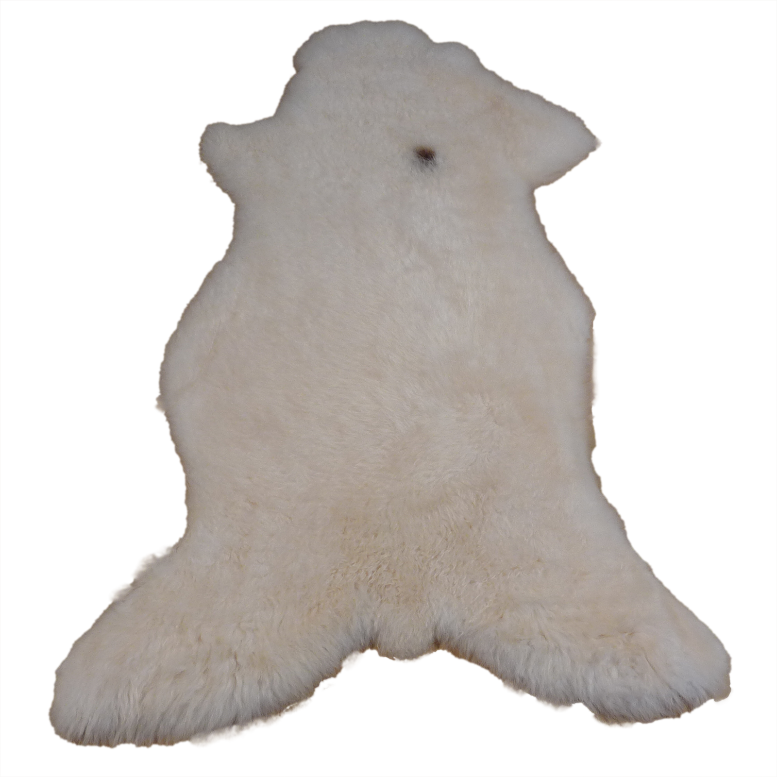 Exklusives Unikat Lammfell weiß - braun 110x75cm #14610