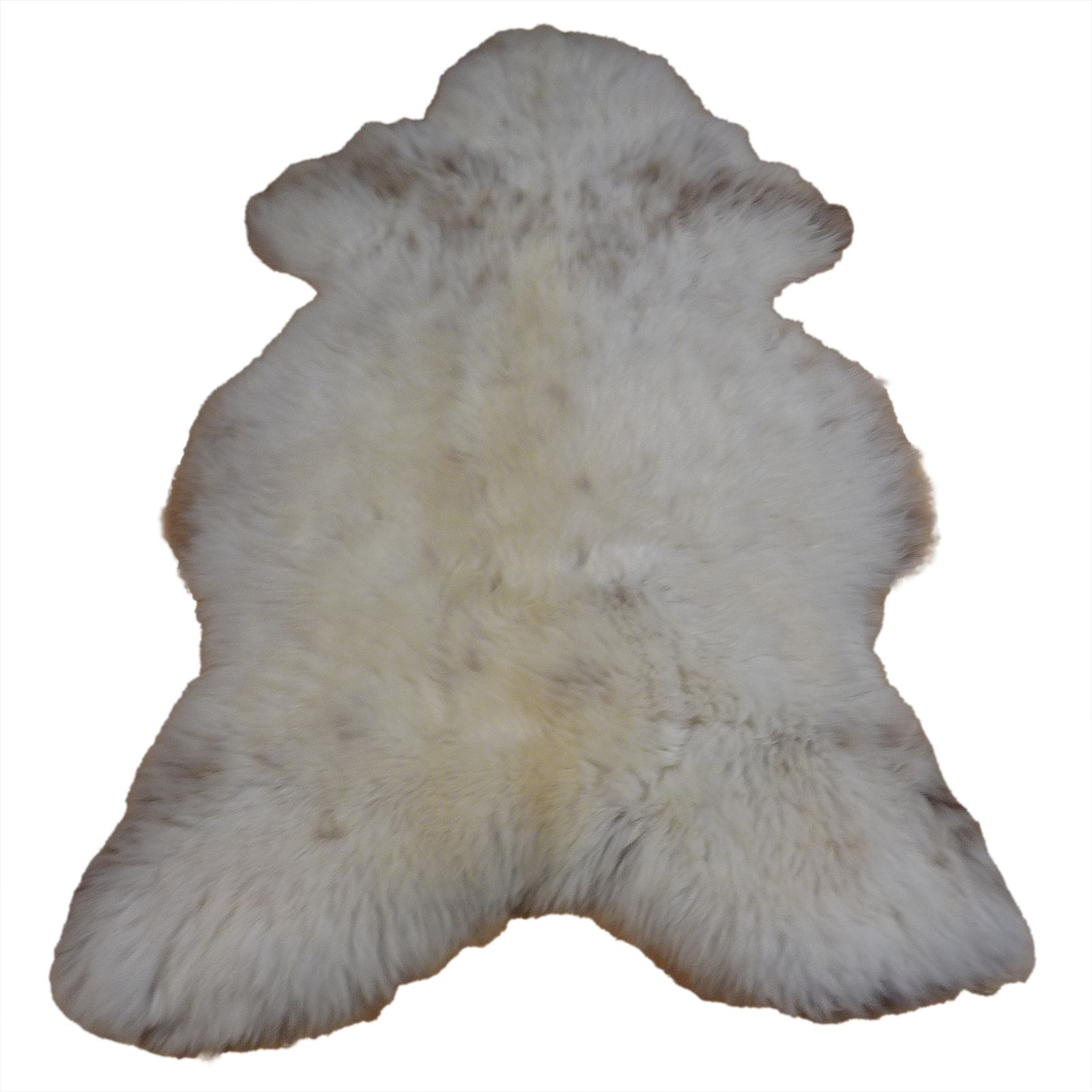 Exklusives Unikat Schaffell weiß - hellbraun 125x90cm #14630