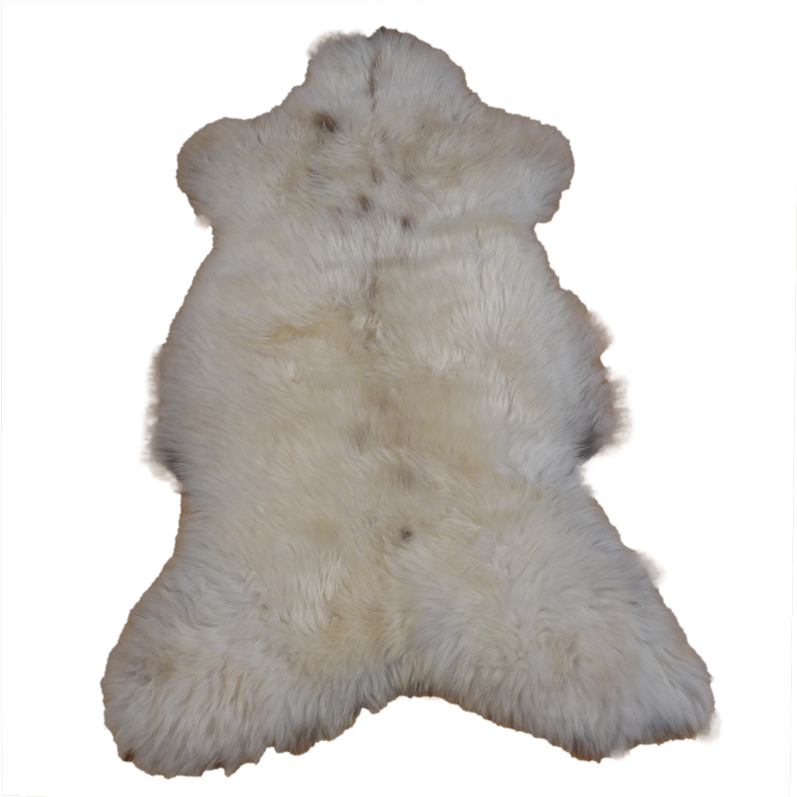 Exklusives Unikat Lammfell weiß - grau - braun 115x75cm #14648