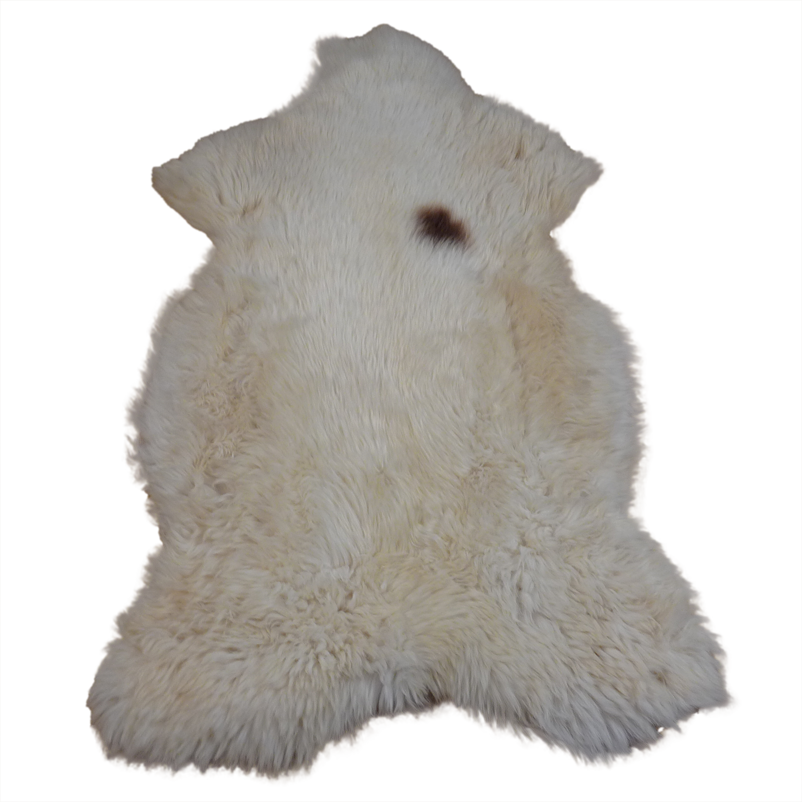 Exklusives Unikat Lammfell weiß - beige - braun 115x80cm #14650
