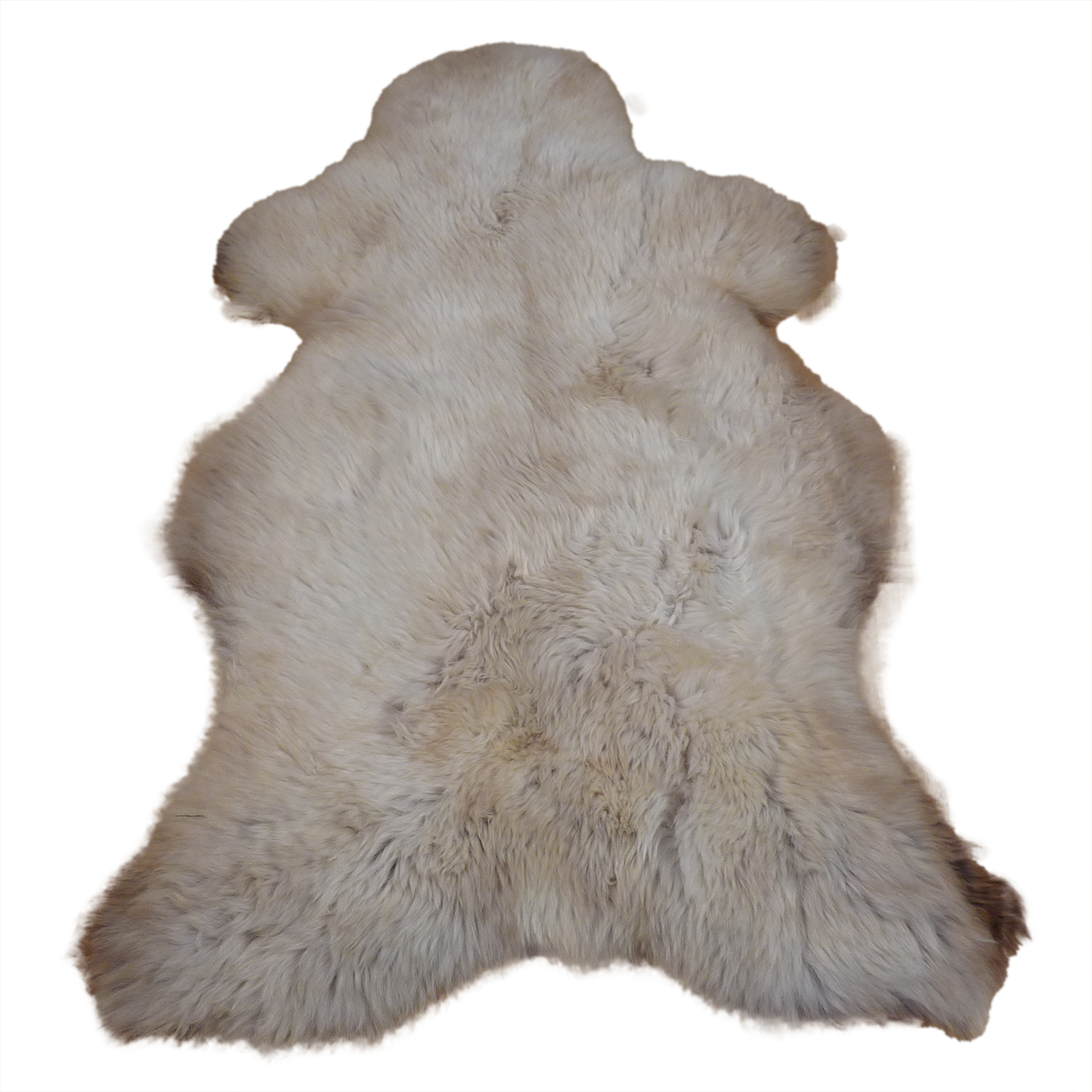 Exklusives Unikat Lammfell weiß - beige - braun 115x75cm #14654