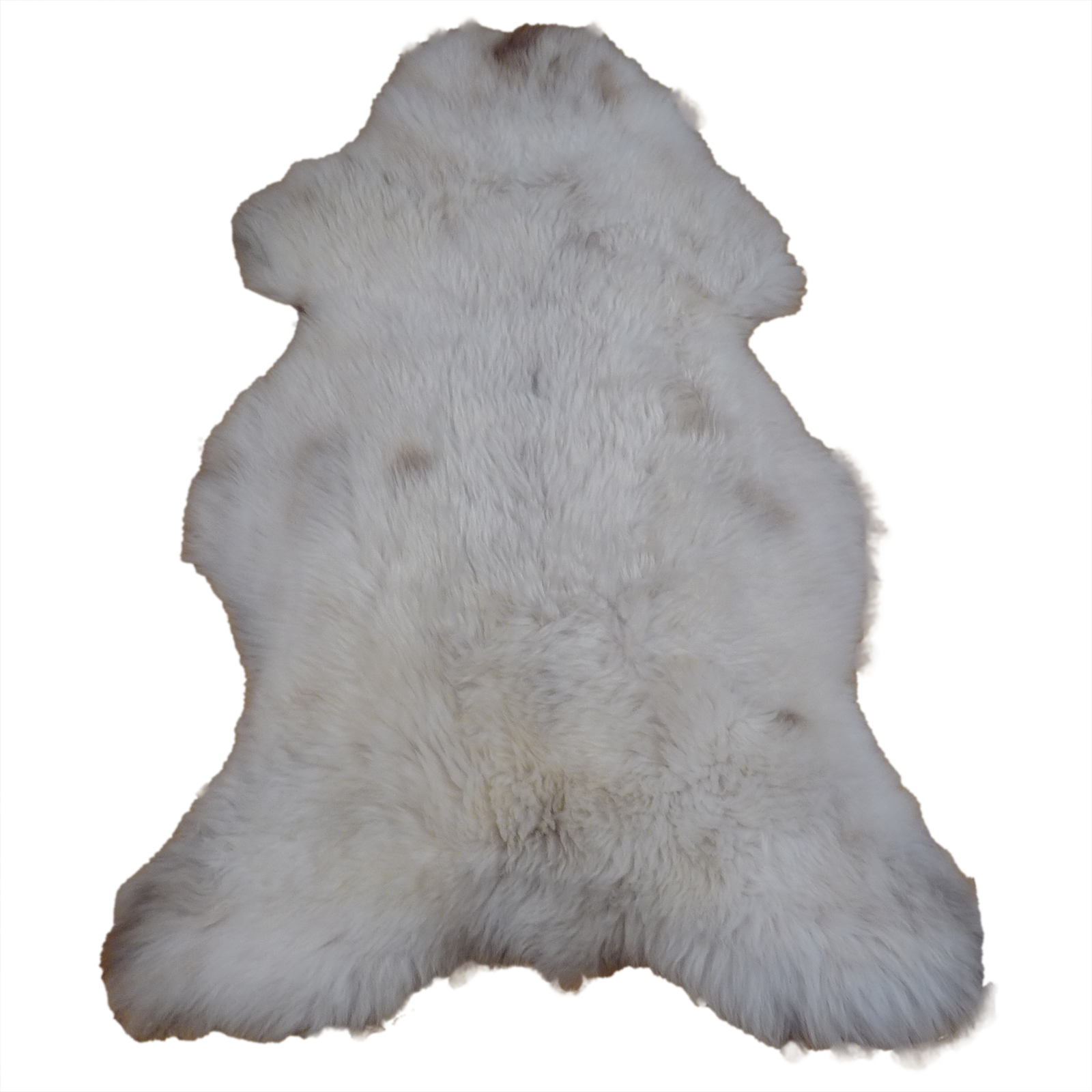 Exklusives Unikat Schaffell weiß - grau - braun 120x80cm #14655