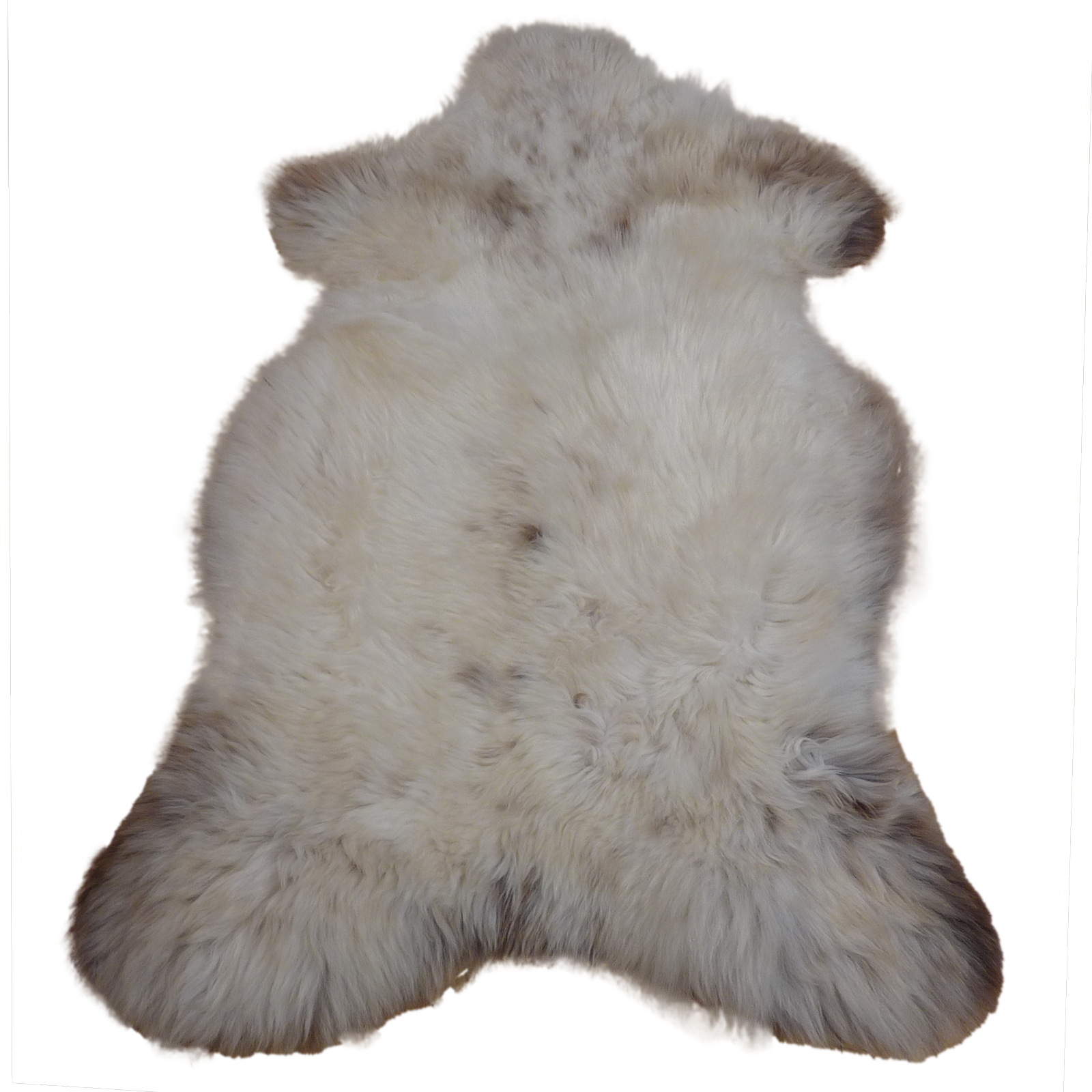 Exklusives Unikat Lammfell weiß - grau - braun 115x75cm #14663