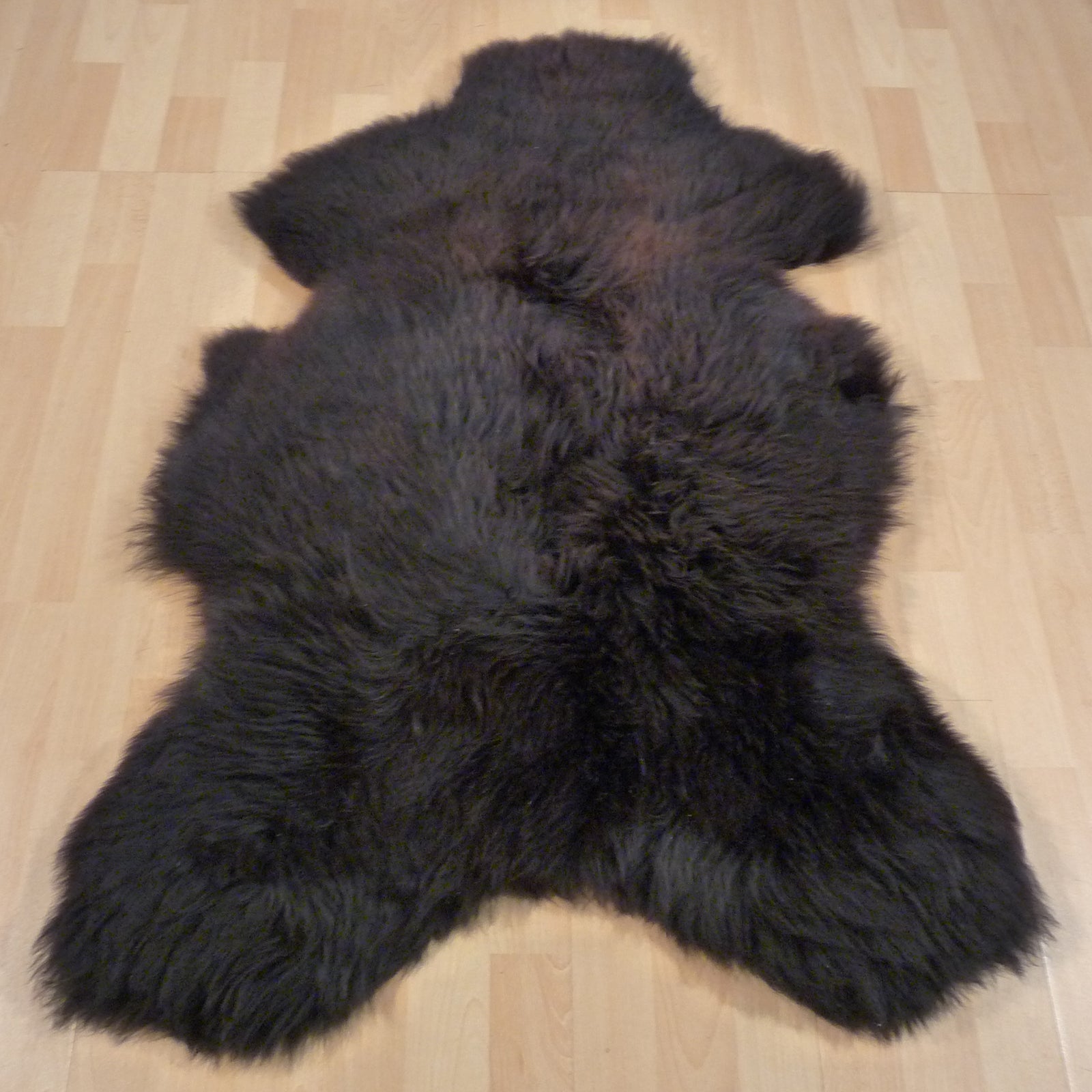 Exklusives Unikat Lammfell schwarzbraun 115x85cm #14676