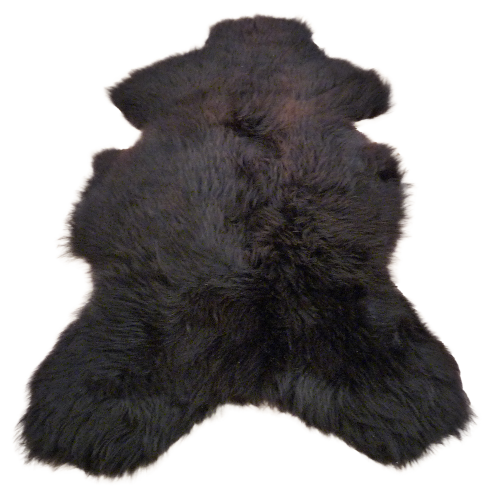 Exklusives Unikat Lammfell schwarzbraun 115x85cm #14676