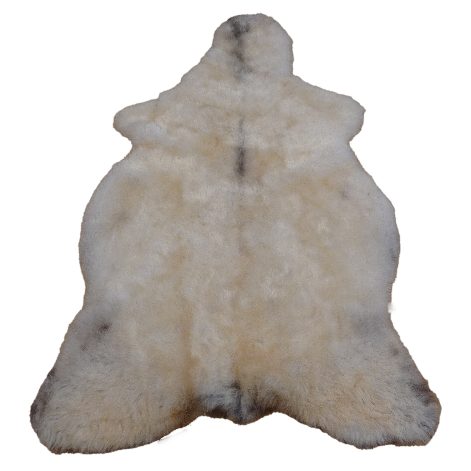 Exklusives Unikat Schaffell weiß - beige - grau 120x80 #14742