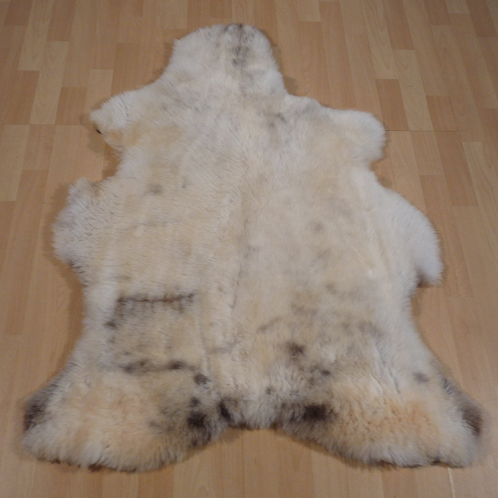 Exklusives Unikat Schaffell beige - braun 120x90cm #14744