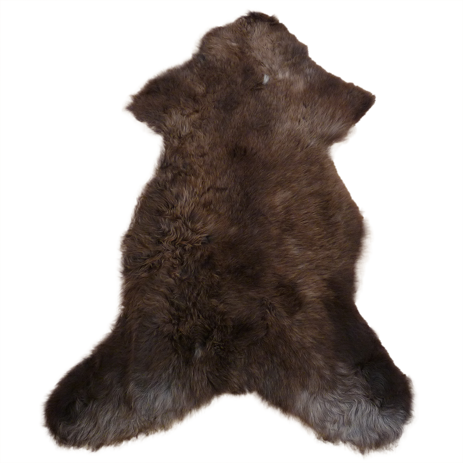 Exklusives Unikat Lammfell braun - grau 115x75cm #14761