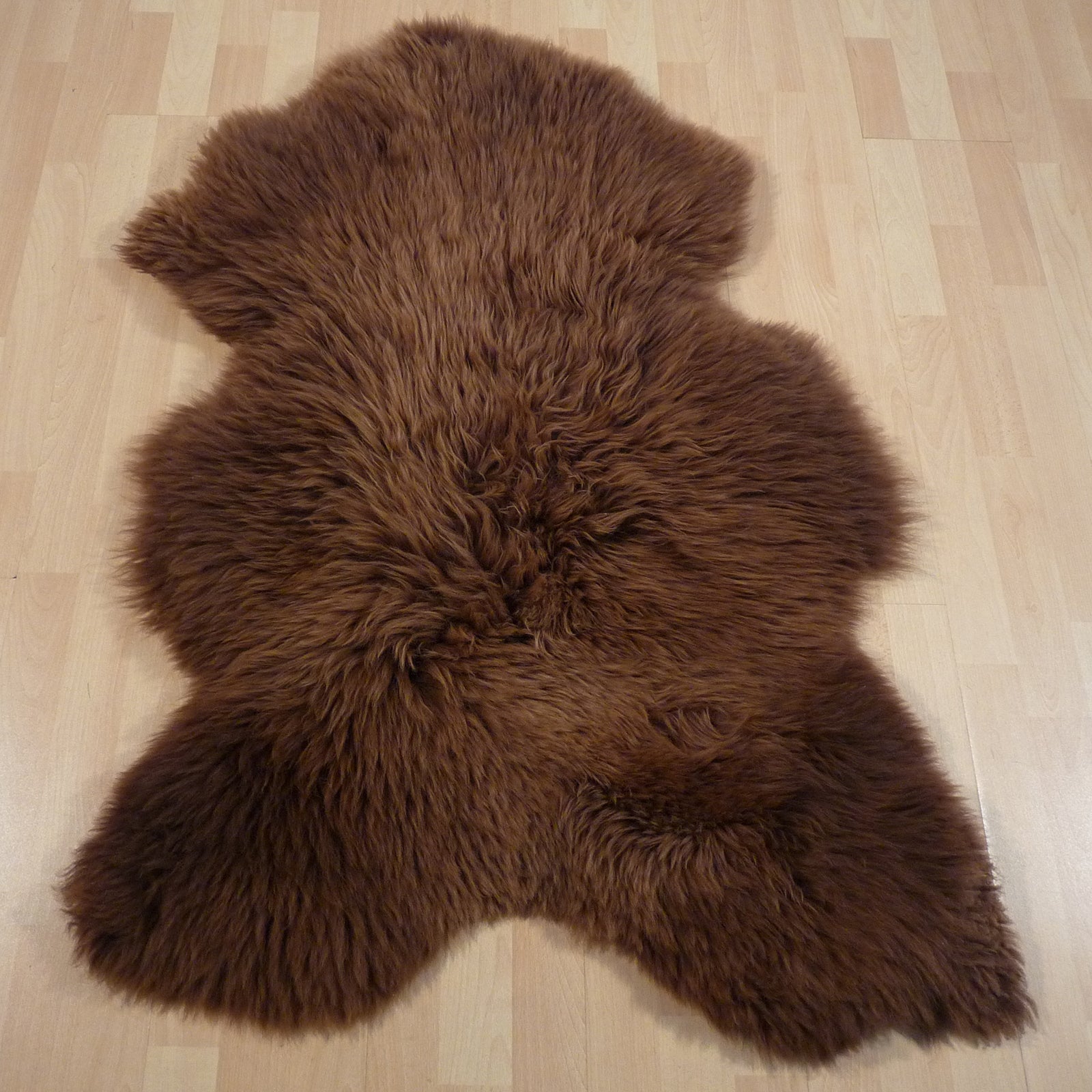 Exklusives Unikat Schaffell braun - hellbraun 120x85cm #14752