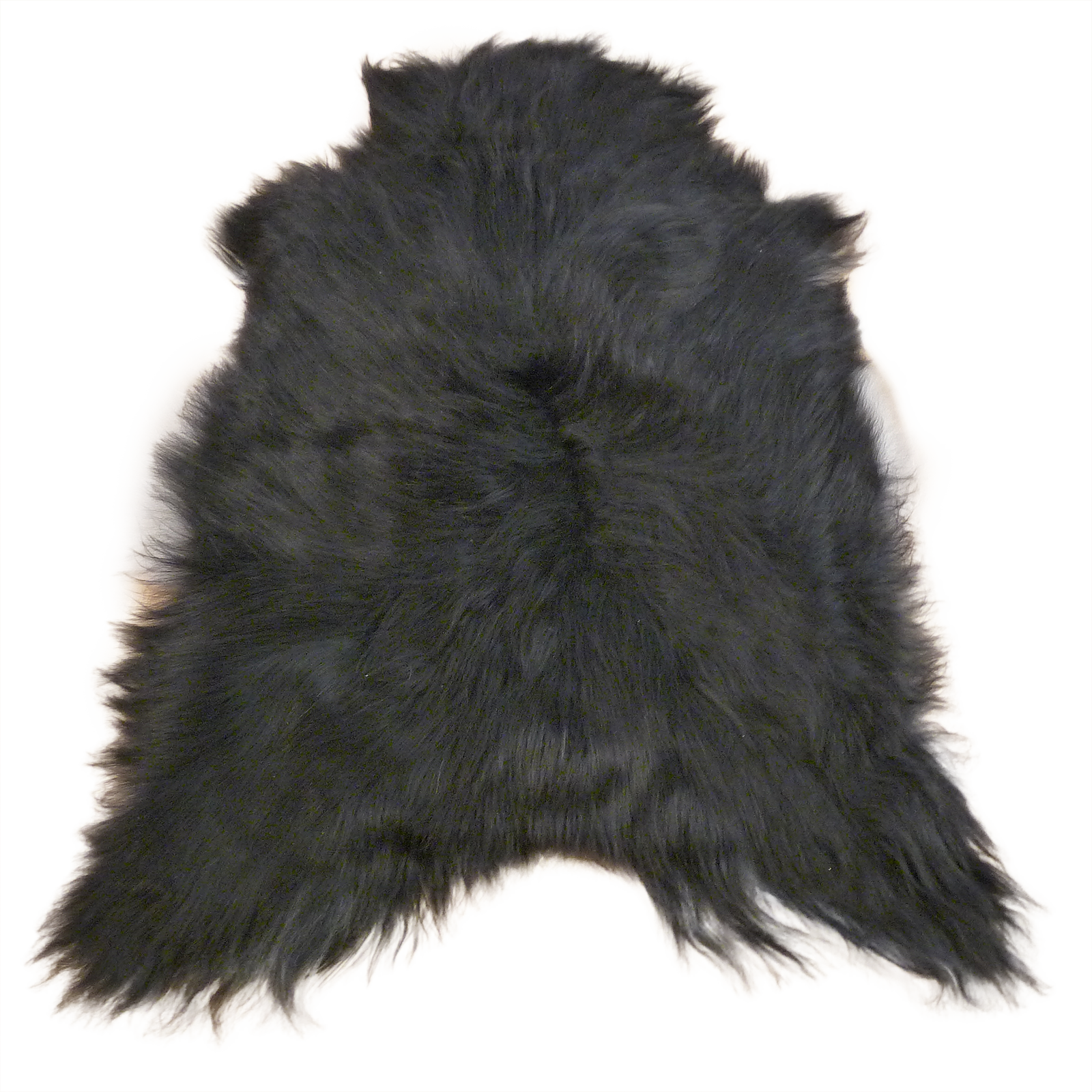Exklusives Unikat Islandschaffell schwarz - weiß 130x80cm #14772