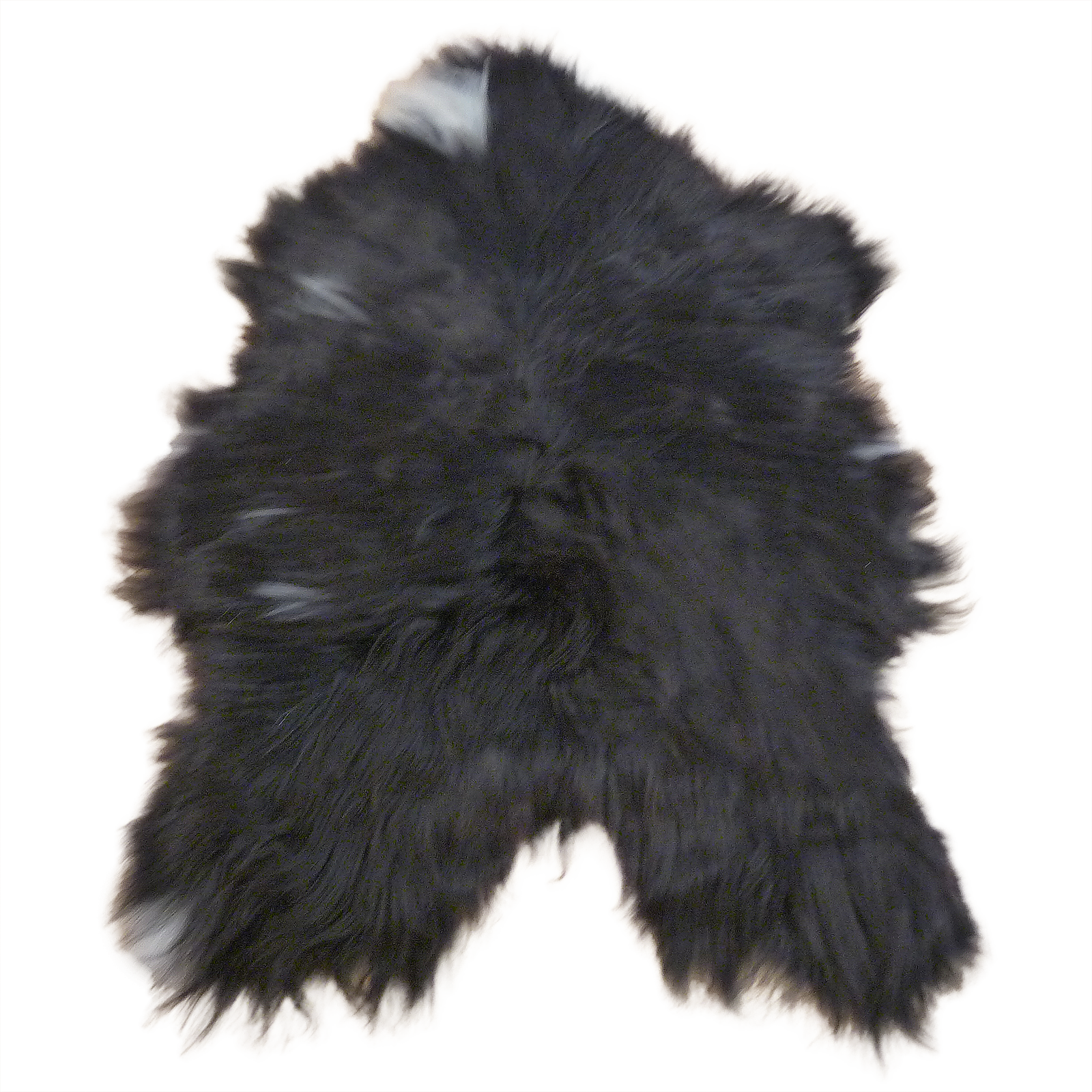 Exklusives Unikat Islandschaffell schwarz - weiß 130x85cm #14774