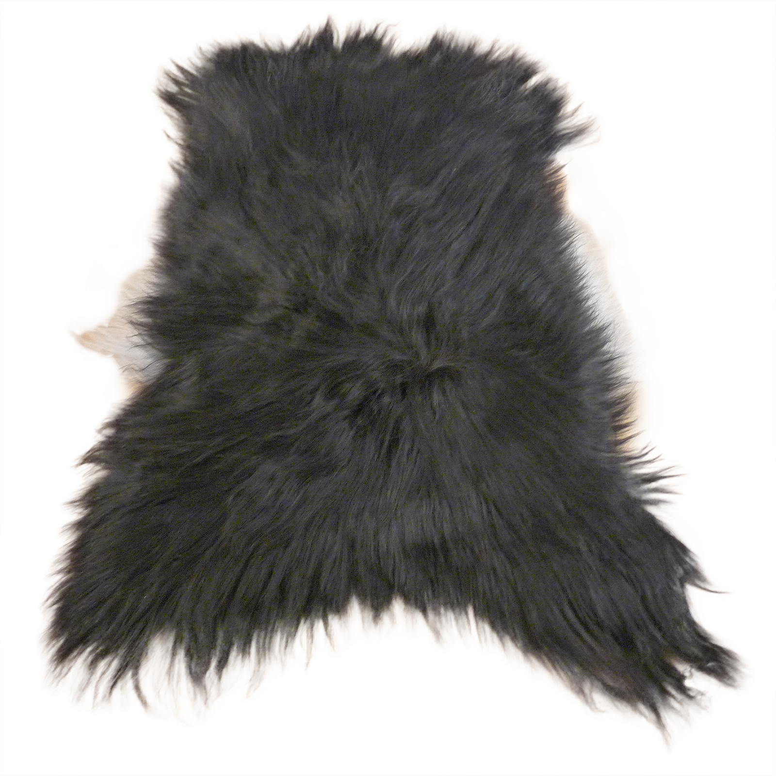 Exklusives Unikat Islandschaffell schwarz - weiß 120x85cm #14776