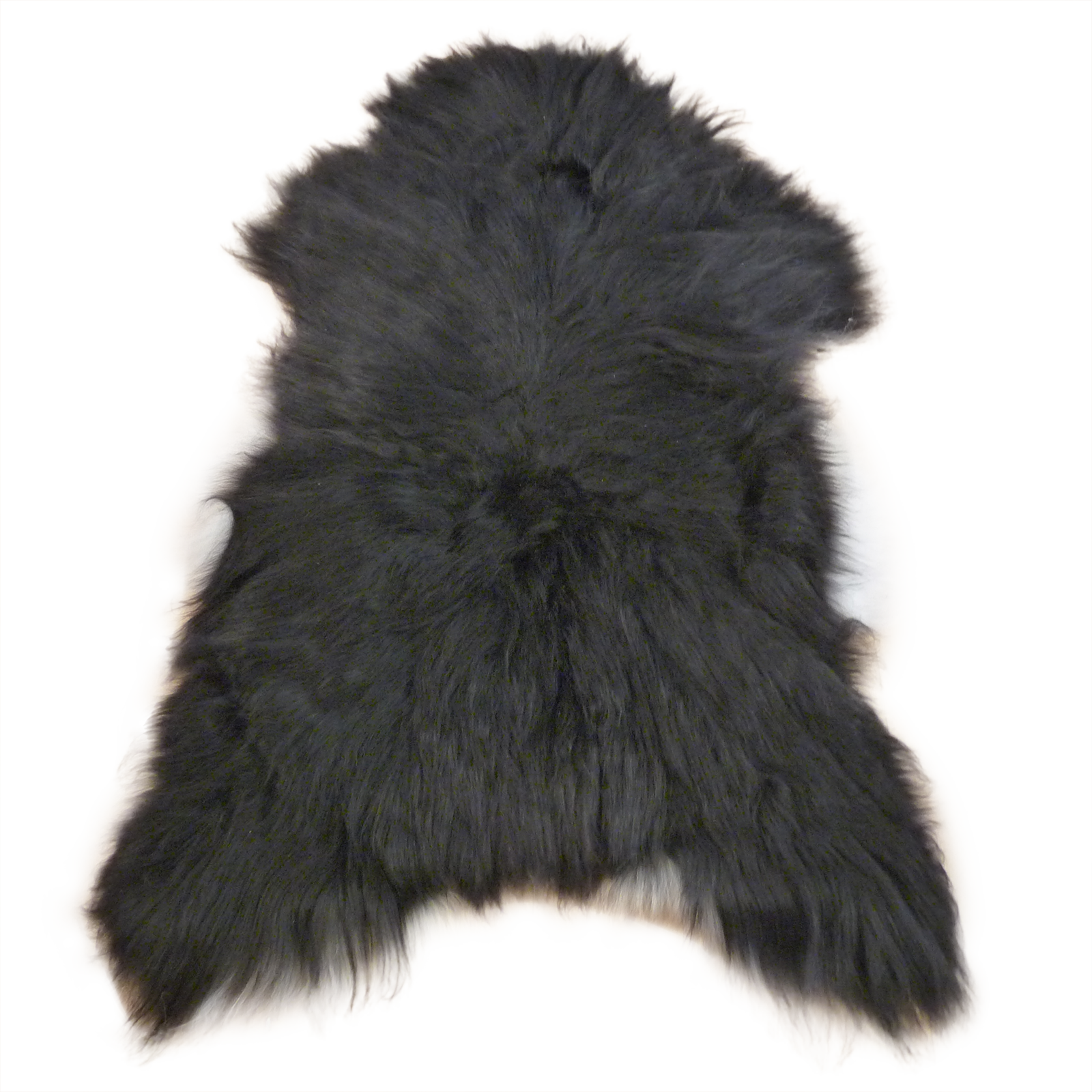 Exklusives Unikat Islandschaffell schwarz - weiß 140x90cm #14781
