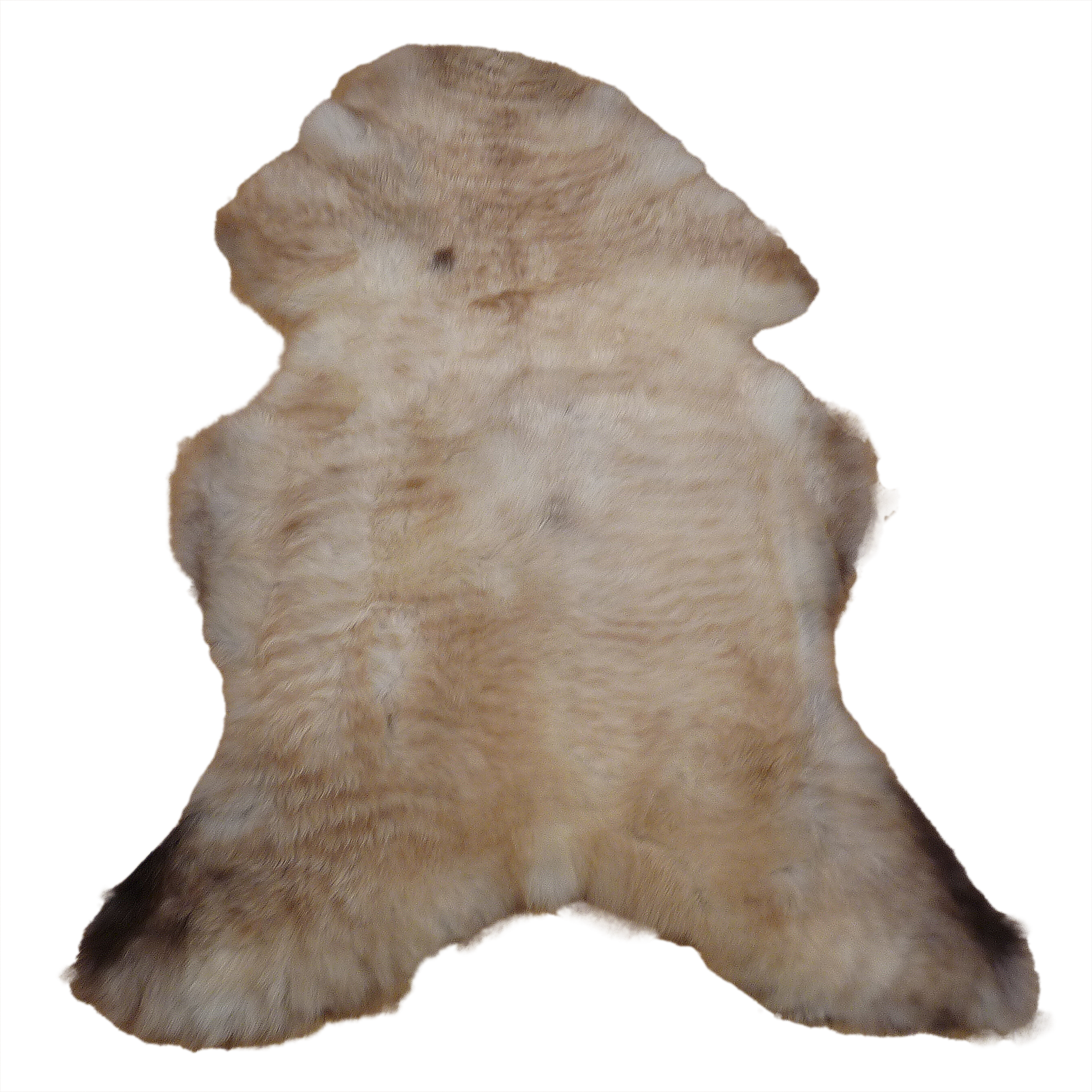 Exklusives Unikat Lammfell weiß - grau - braun 115x80cm #14804