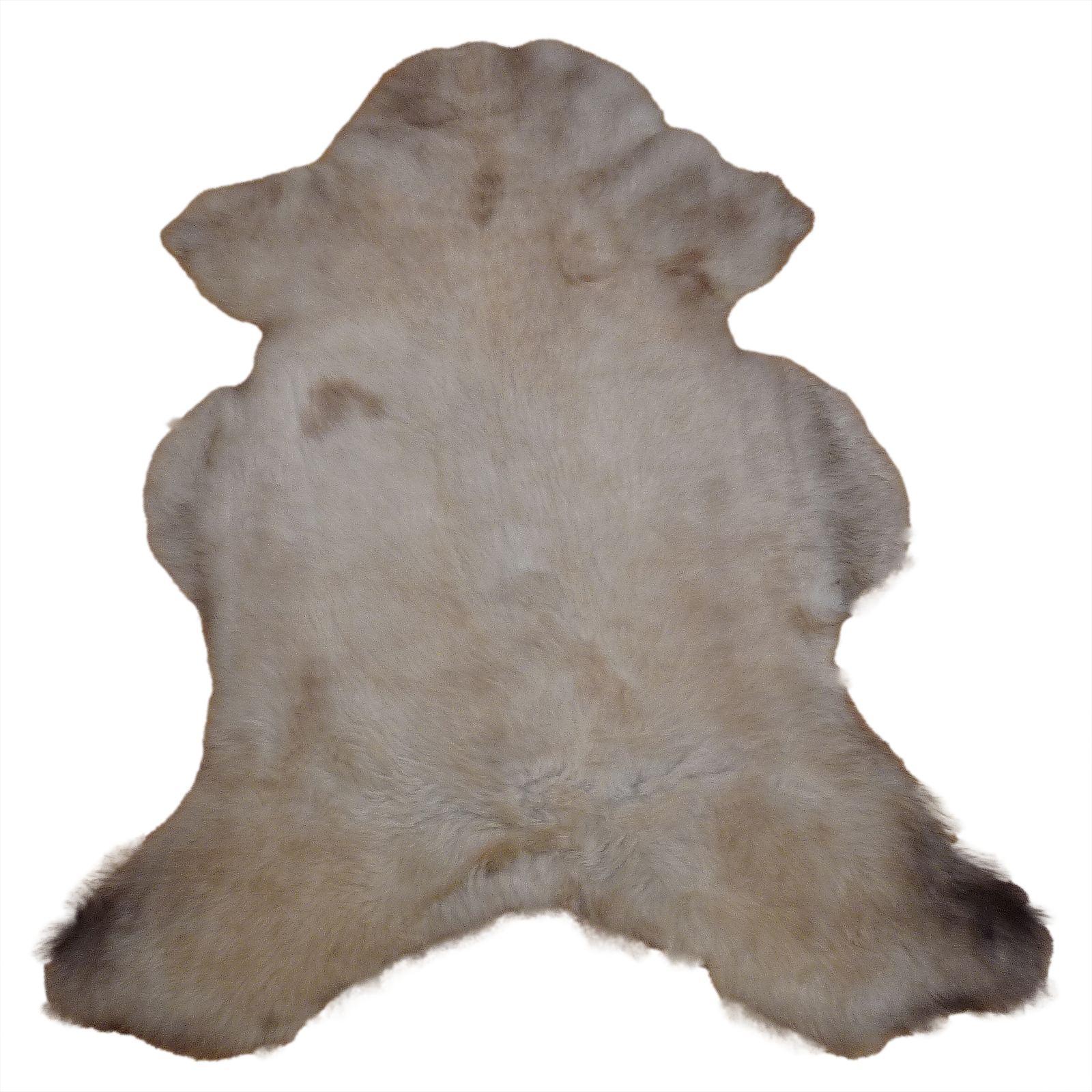 Exklusives Unikat Lammfell weiß - grau - braun 110x85cm #14814