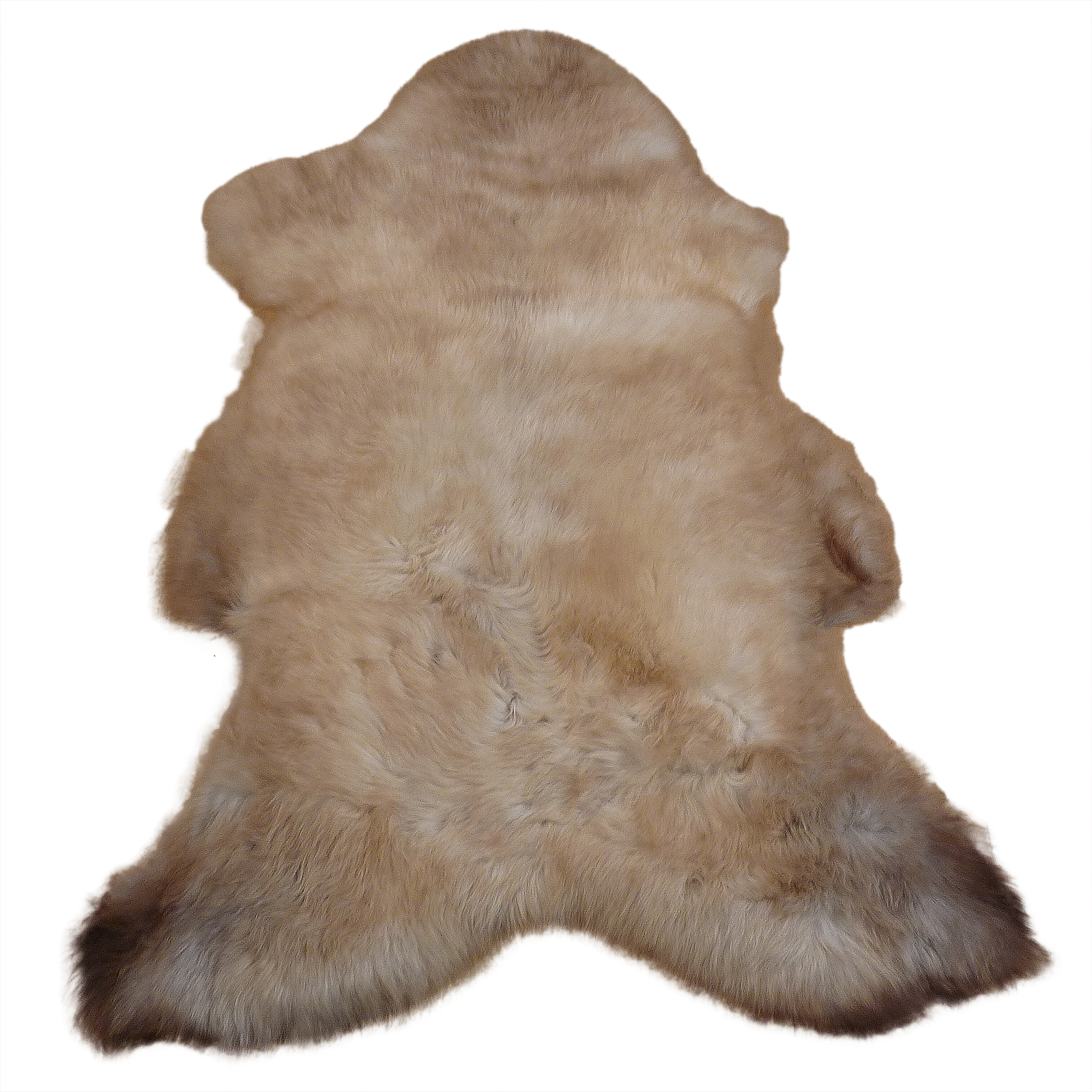 Exklusives Unikat Lammfell grau - hellbraun 115x85cm #14818