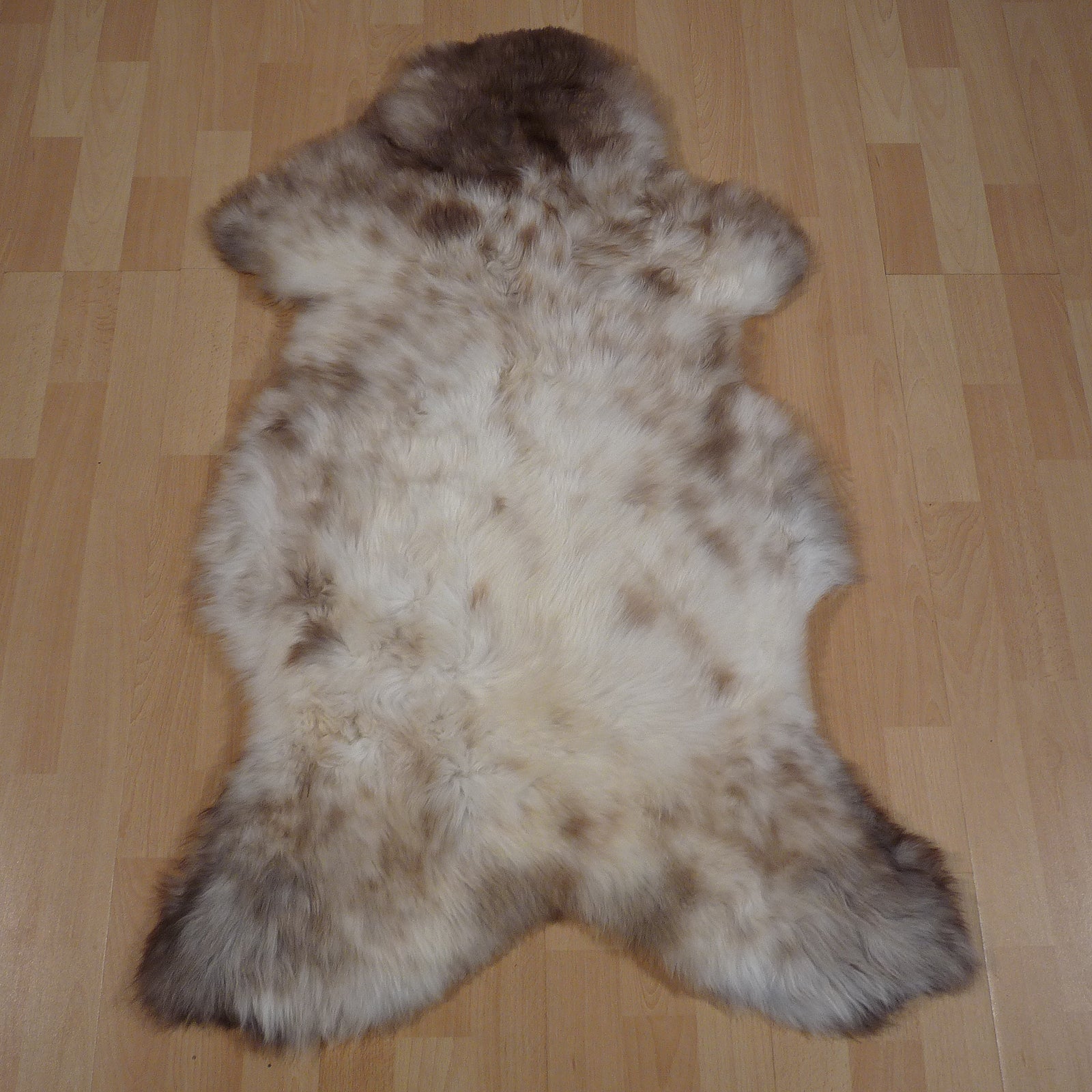 Exklusives Unikat Lammfell beige - hellbraun 110x75cm #14822