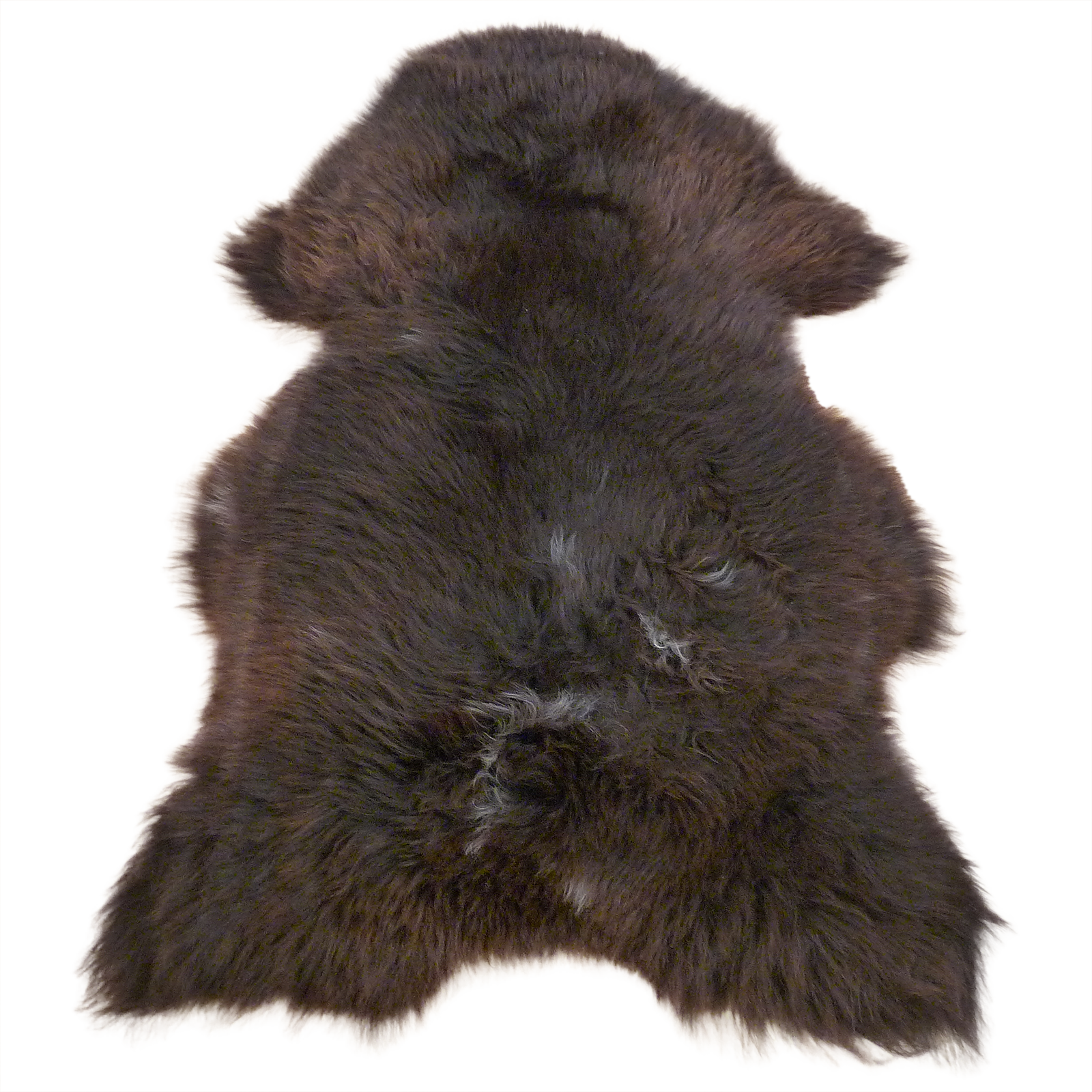 Exklusives Unikat Lammfell braun - grau 115x80cm #14842