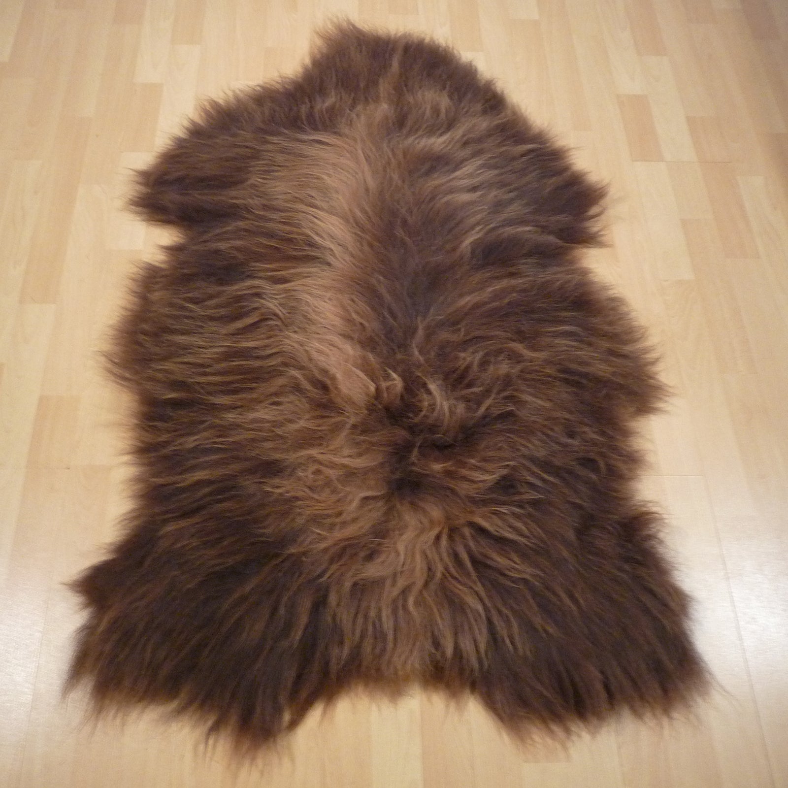 Exklusives Unikat Islandschaffell braun - hellbraun 135x85cm #14873