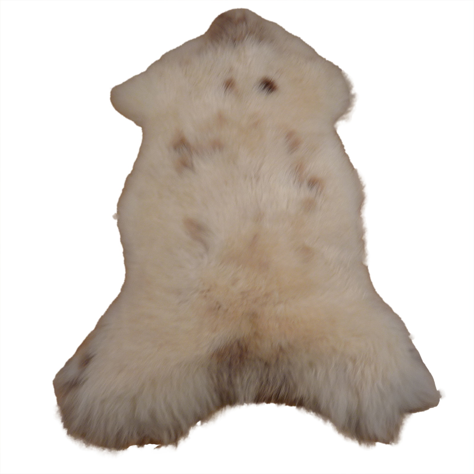 Exklusives Unikat Schaffell weiß - braun 130x70cm #15199